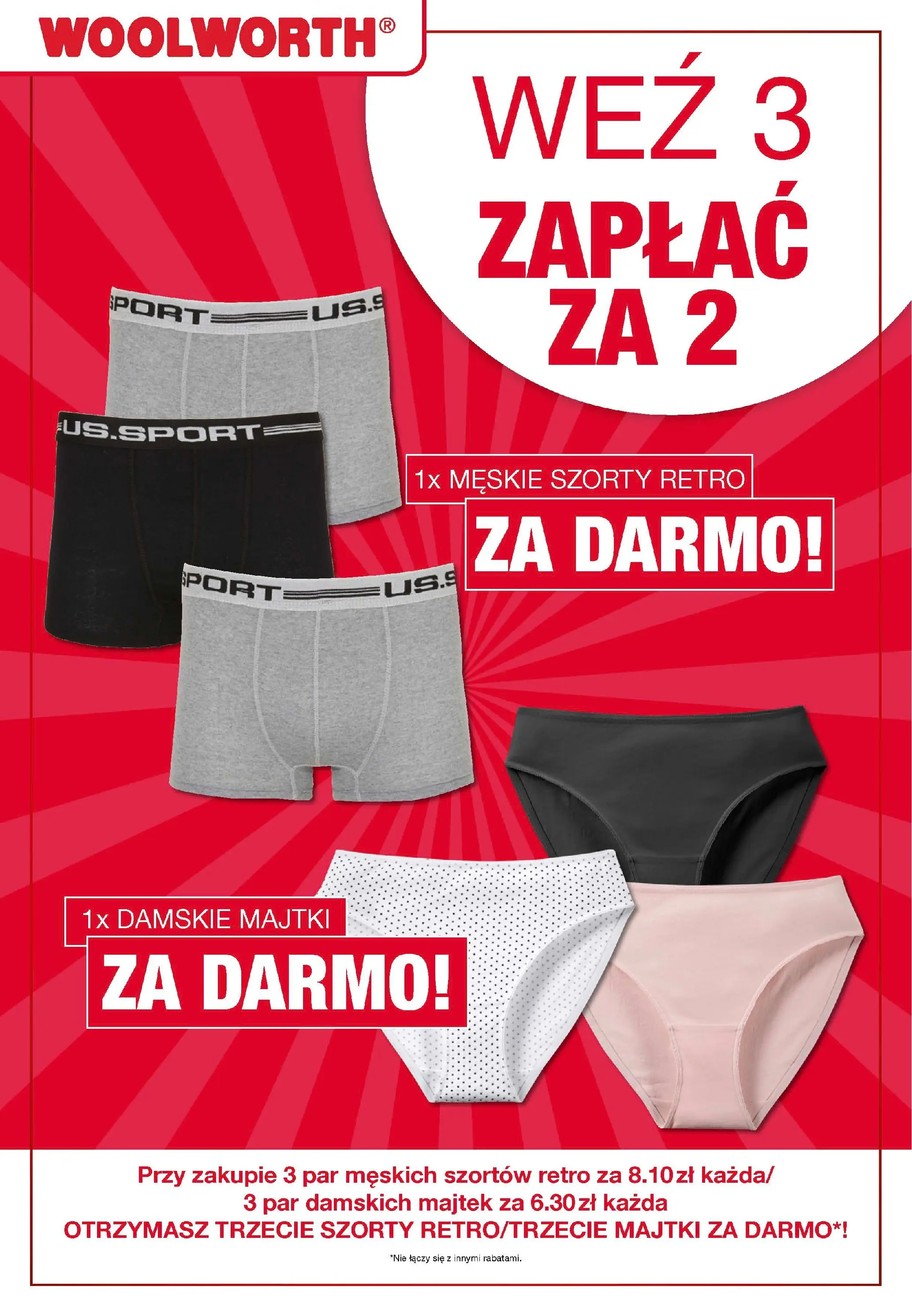 Woolworth - Woolworth: Cotygodniowe oferty od (04.12.2025 - 15.12.2025) | Strona: 23 | Produkty: Szorty, Majtki