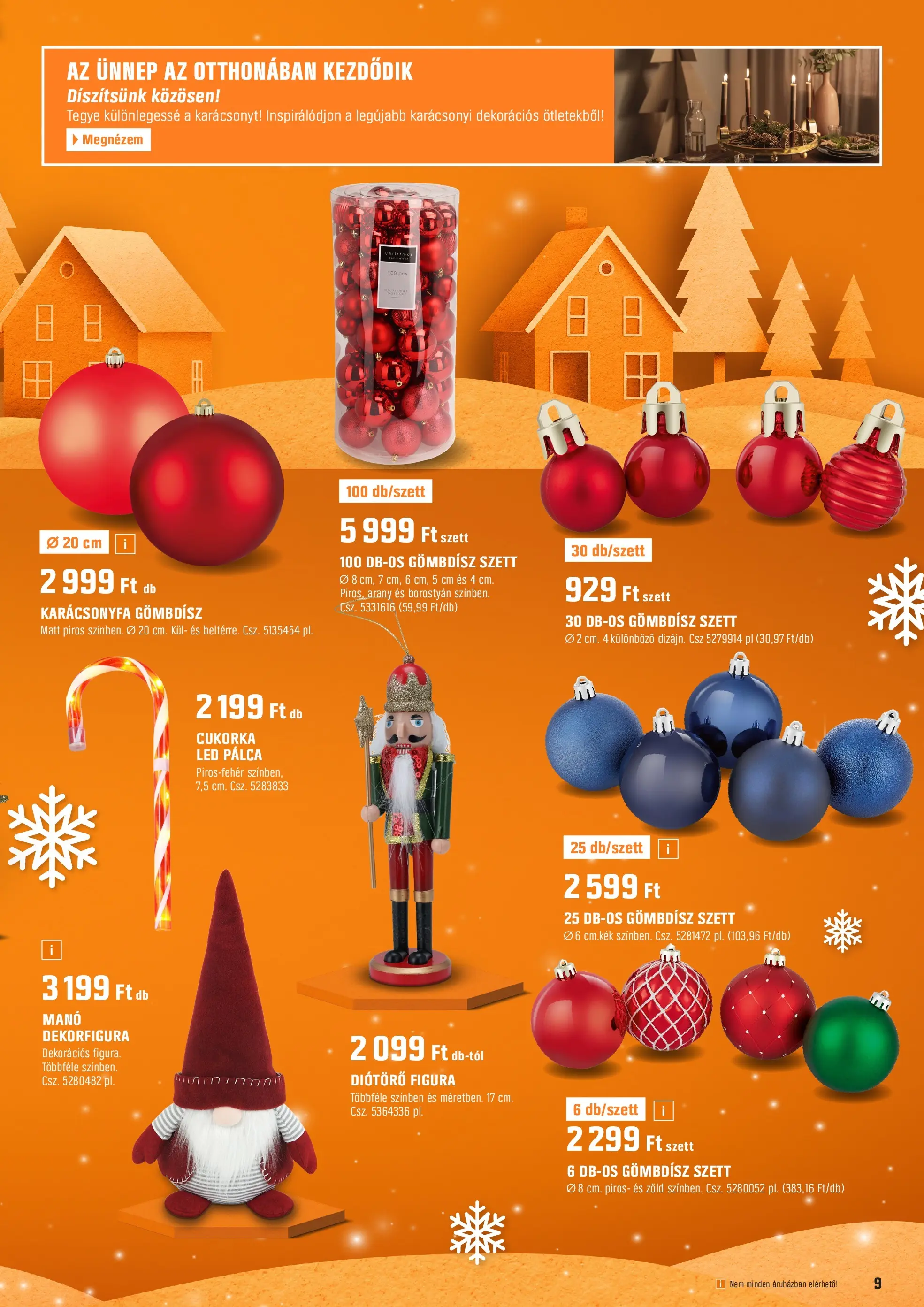 OBI - OBI újság érvényessége 2025.11.23-ig - 2025.11.21. -tól/töl > akció, lapozható szórólap 🛍️ | Oldal: 9 | Termékek: Karácsonyfa, Diótörő figura, Cukorka