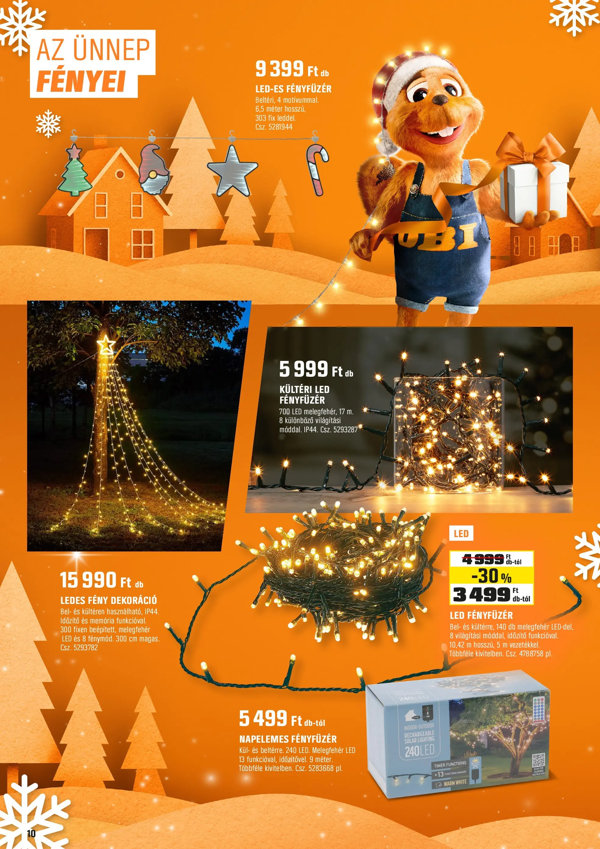 OBI - OBI újság érvényessége 2025.11.23-ig - 2025.11.21. -tól/töl > akció, lapozható szórólap 🛍️ | Oldal: 10 | Termékek: Fényfüzér, Dekoráció