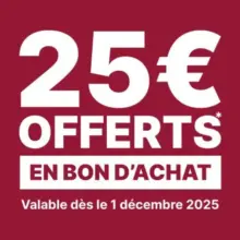 25€ offerts en bon d'achat pour 60€ dépensés