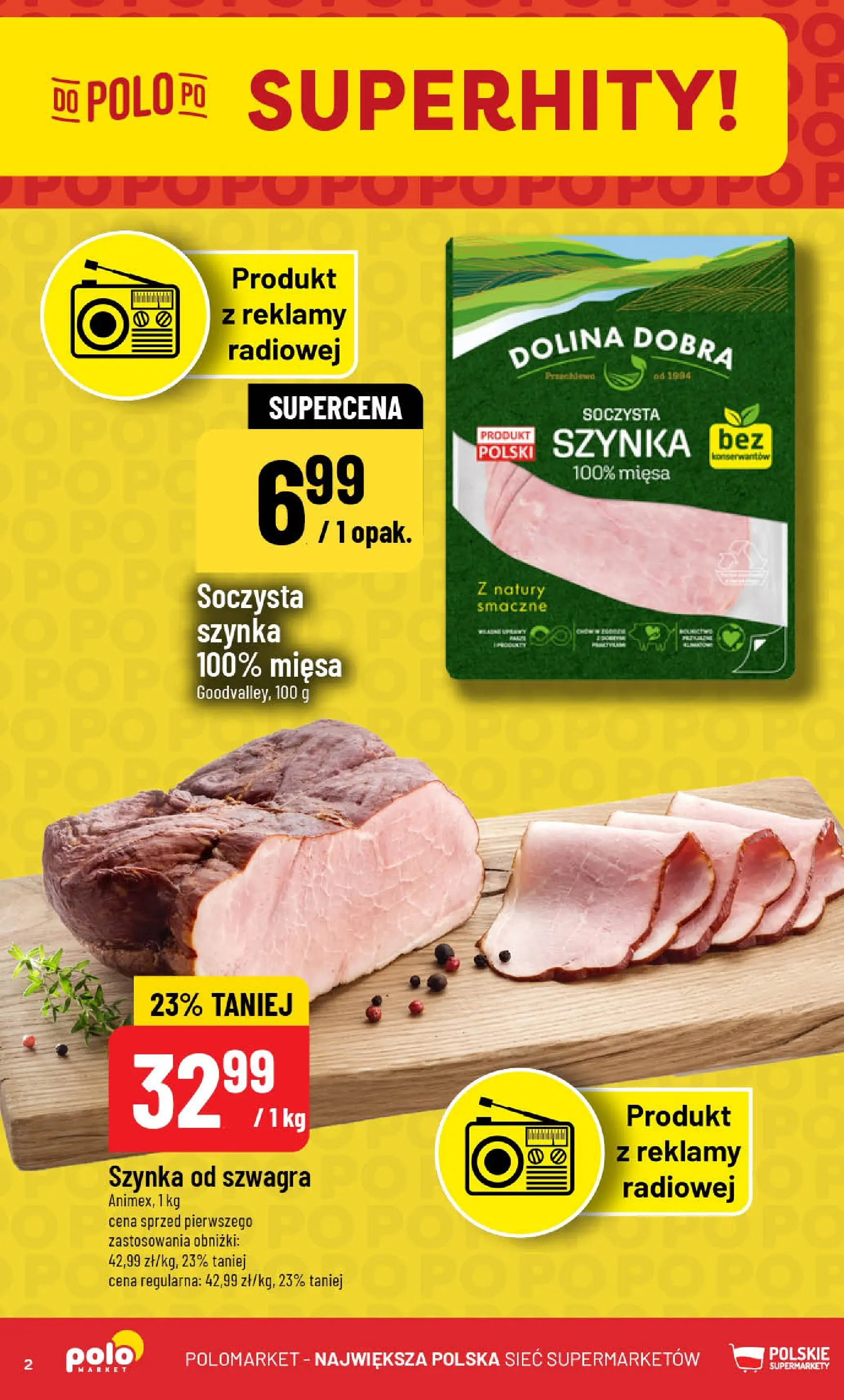 Nowa POLOmarket gazetka od jutra (19.11.2025) | Strona: 2 | Produkty: Szynka Nowa POLOmarket gazetka od jutra 19.11.2025 (PDF) | Strona: 2 | Produkty: Szynka
