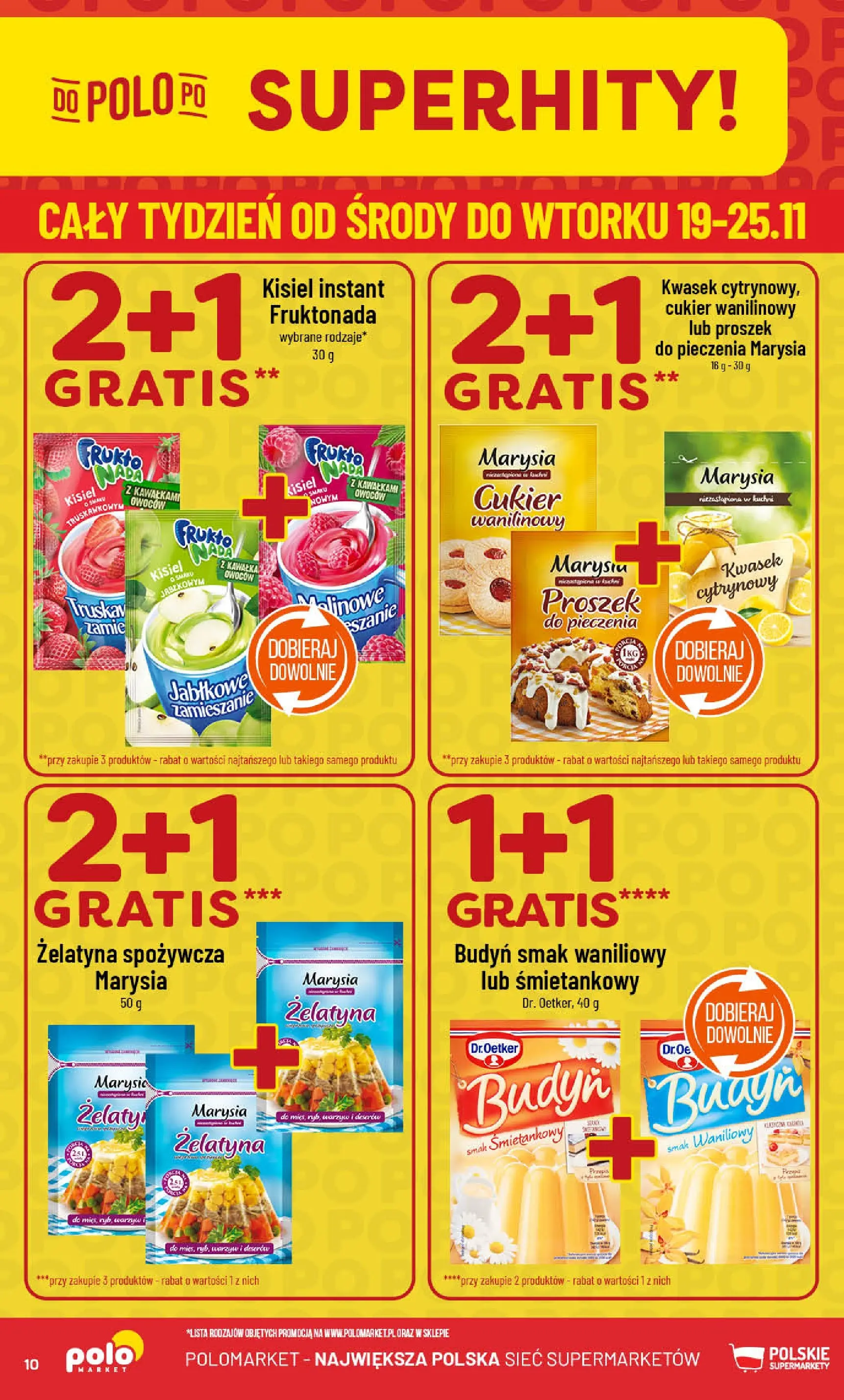 Nowa POLOmarket gazetka od jutra (19.11.2025) | Strona: 10 | Produkty: Żelatyna, Cukier wanilinowy, Cukier Nowa POLOmarket gazetka od jutra 19.11.2025 (PDF) | Strona: 10 | Produkty: Żelatyna, Cukier wanilinowy, Cukier