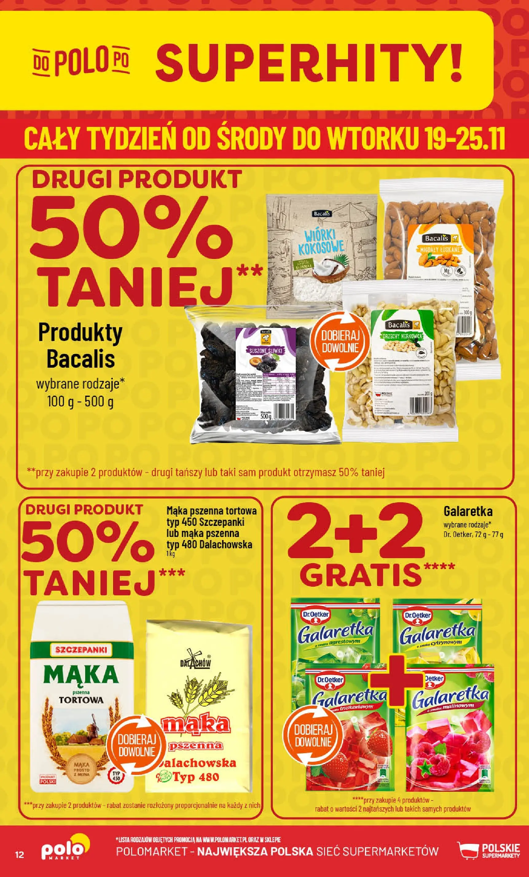 Nowa POLOmarket gazetka od jutra (19.11.2025) | Strona: 12 | Produkty: Galaretka, Orzechy Nowa POLOmarket gazetka od jutra 19.11.2025 (PDF) | Strona: 12 | Produkty: Galaretka, Orzechy