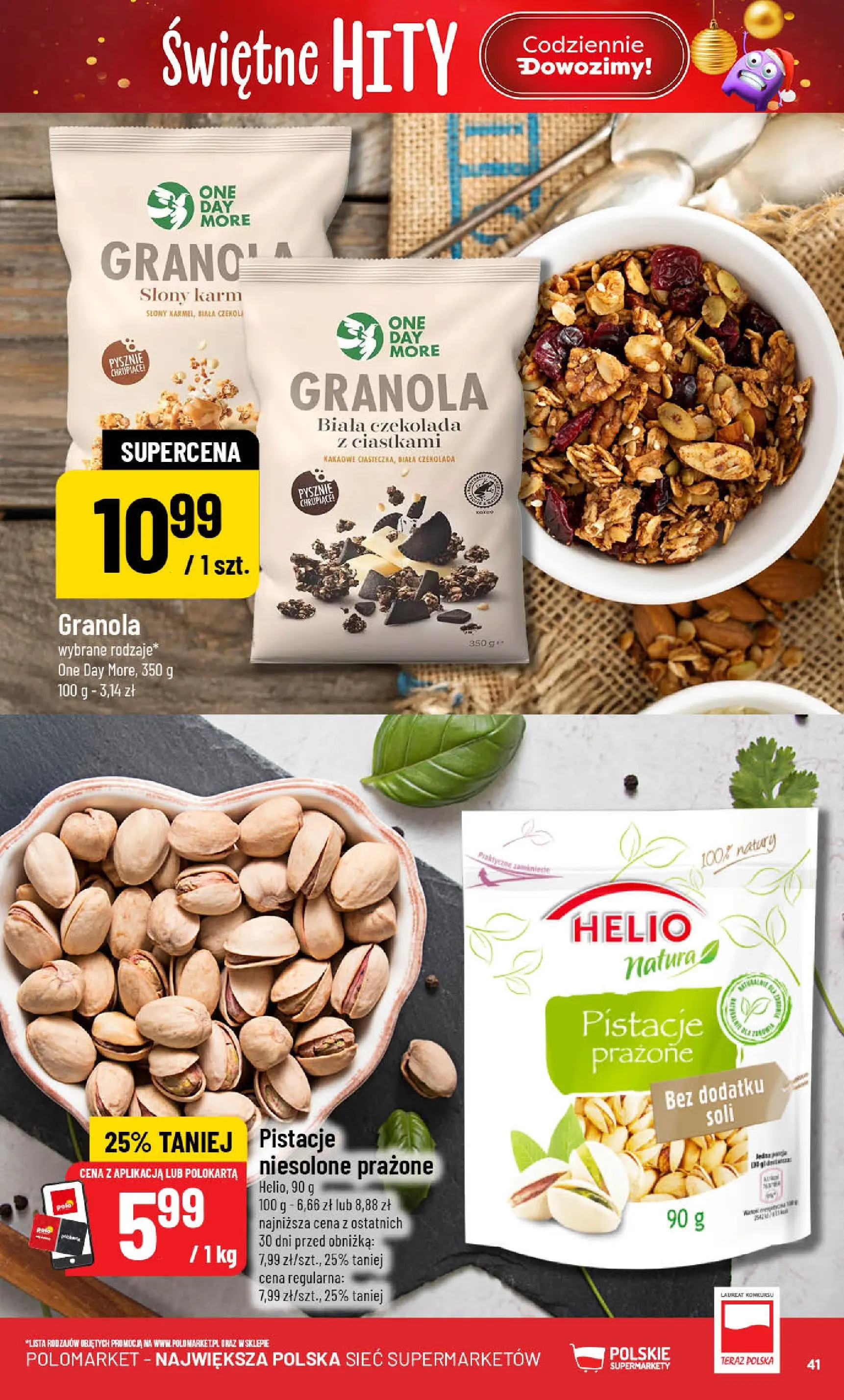 Nowa POLOmarket gazetka od jutra (19.11.2025) | Strona: 41 | Produkty: Granola, Czekolada Nowa POLOmarket gazetka od jutra 19.11.2025 (PDF) | Strona: 41 | Produkty: Granola, Czekolada