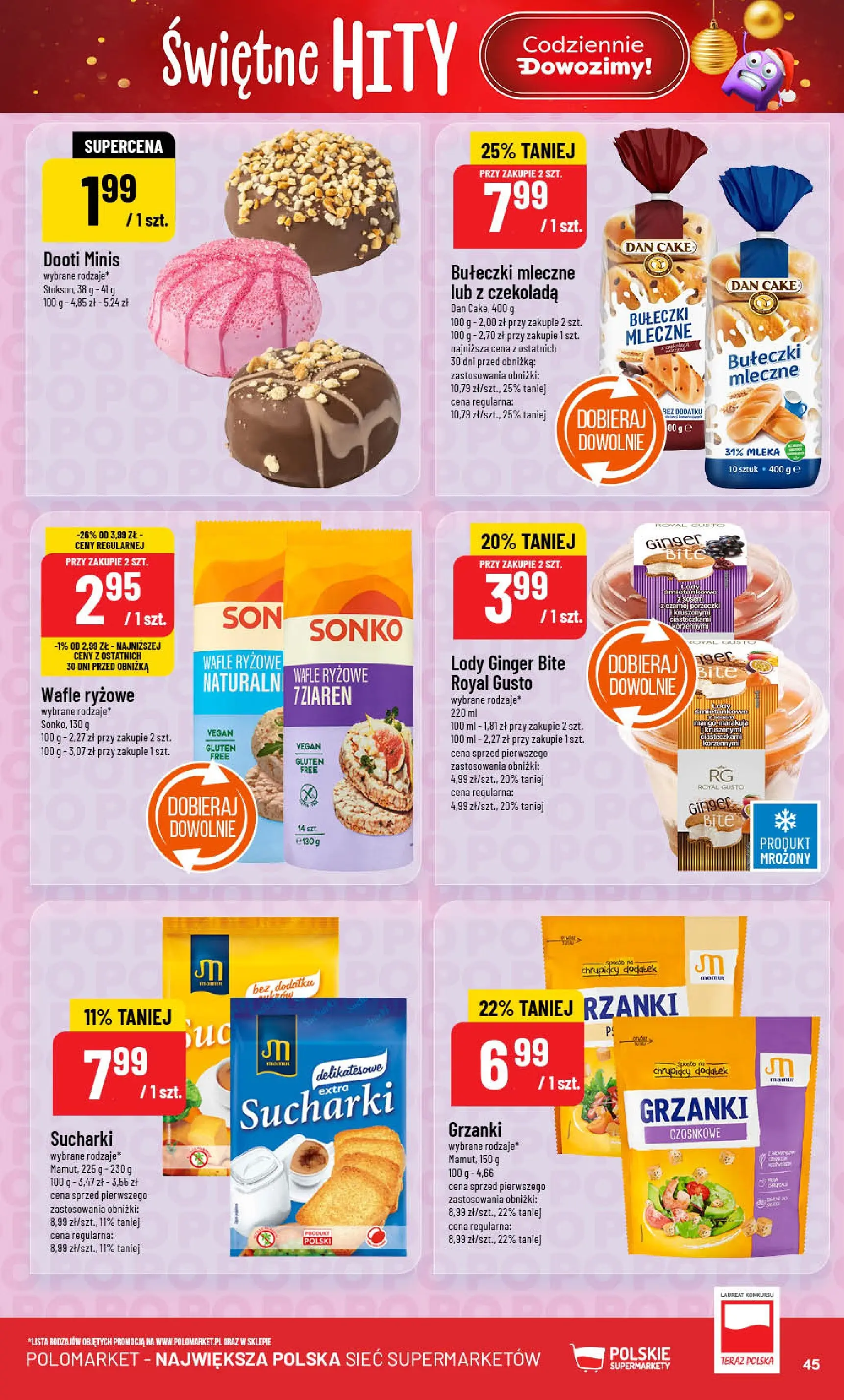 Nowa POLOmarket gazetka od jutra (19.11.2025) | Strona: 45 | Produkty: Mango, Wafle, Wafle ryżowe, Czekolada Nowa POLOmarket gazetka od jutra 19.11.2025 (PDF) | Strona: 45 | Produkty: Mango, Wafle, Wafle ryżowe, Czekolada