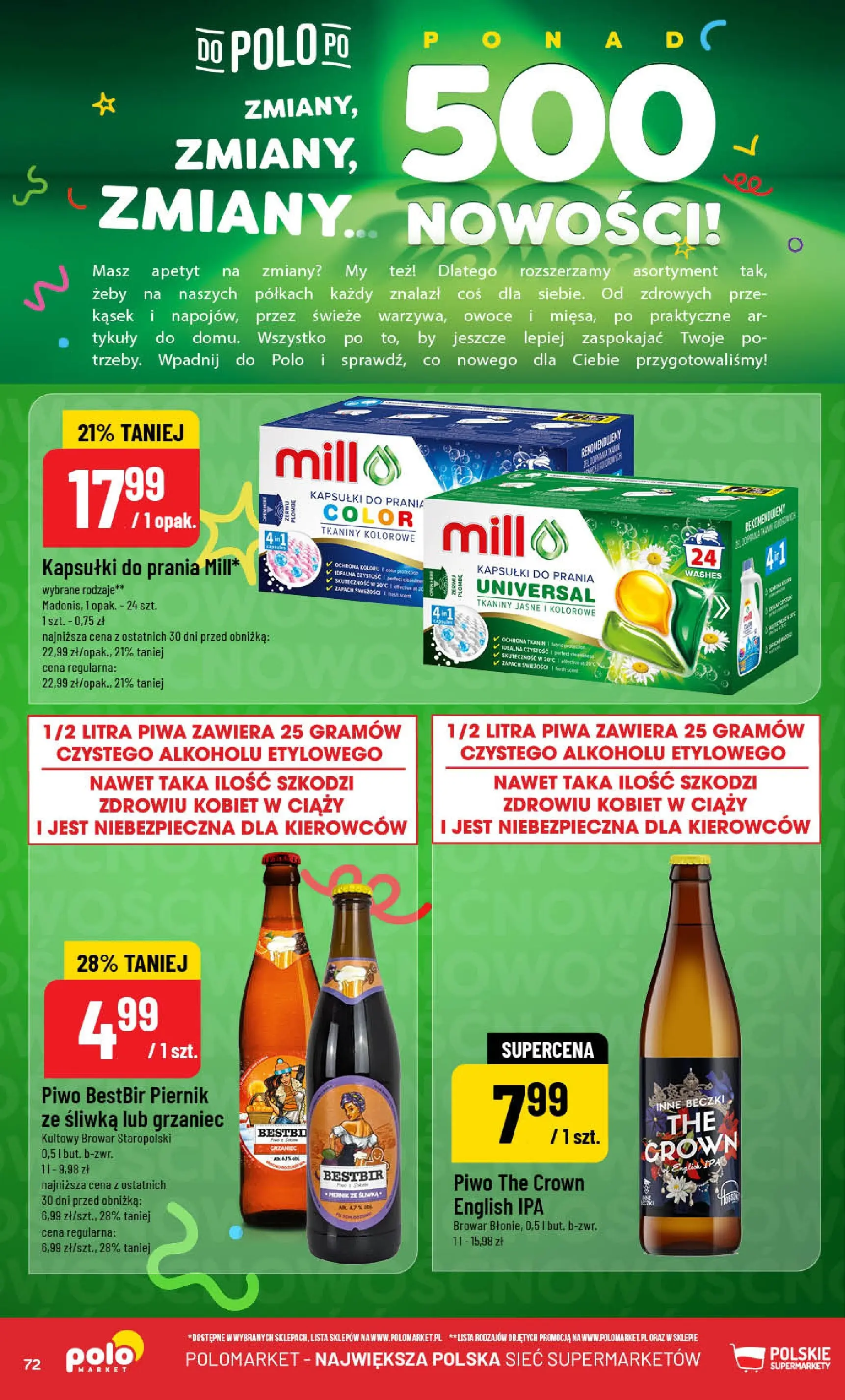 Nowa POLOmarket gazetka od jutra (19.11.2025) | Strona: 72 | Produkty: Zapach, Kapsułki do prania, Piwo, Owoce Nowa POLOmarket gazetka od jutra 19.11.2025 (PDF) | Strona: 72 | Produkty: Zapach, Kapsułki do prania, Piwo, Owoce