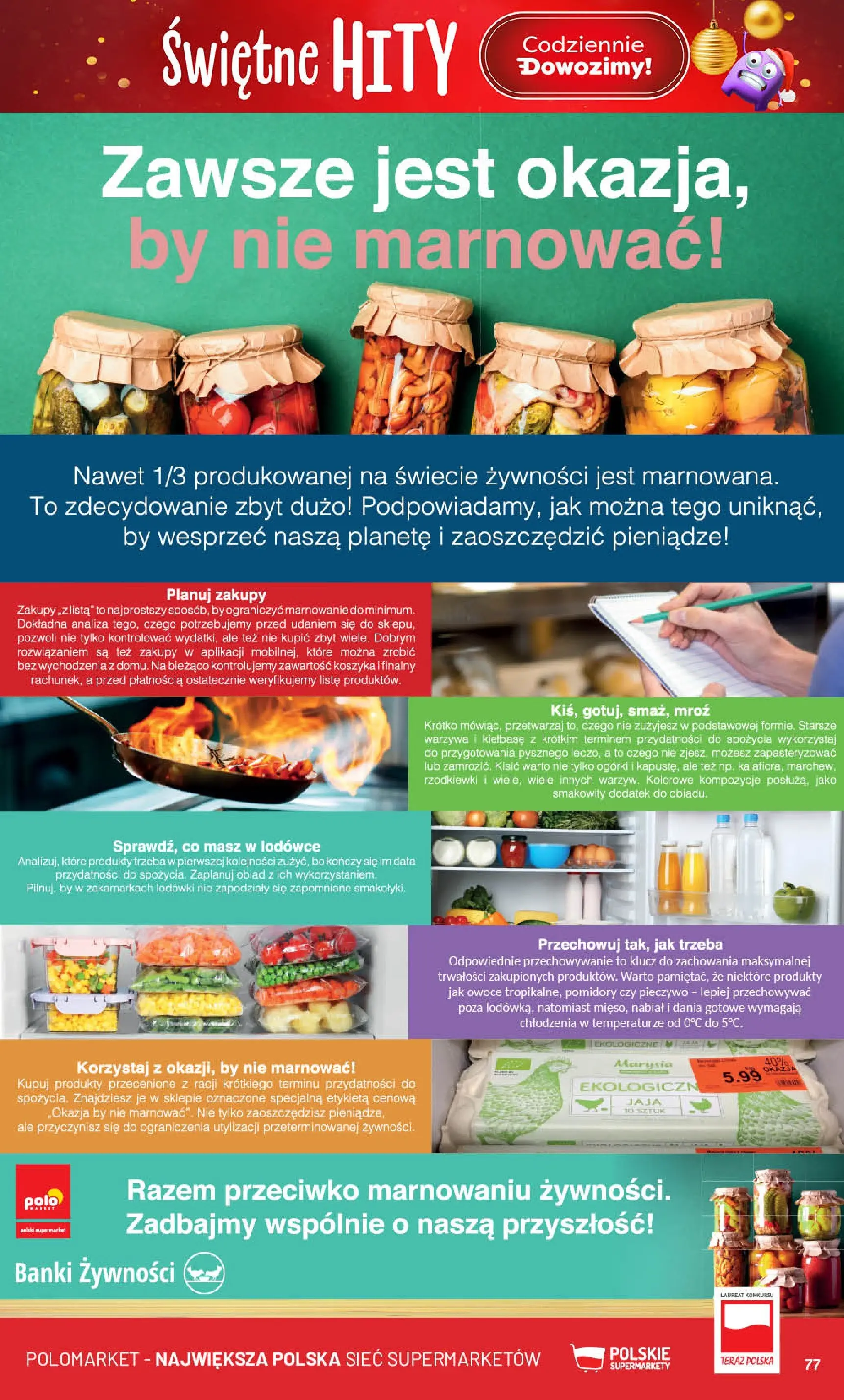 Nowa POLOmarket gazetka od jutra (19.11.2025) | Strona: 77 | Produkty: Warzywa, Owoce, Jaja, Dania gotowe Nowa POLOmarket gazetka od jutra 19.11.2025 (PDF) | Strona: 77 | Produkty: Warzywa, Owoce, Jaja, Dania gotowe