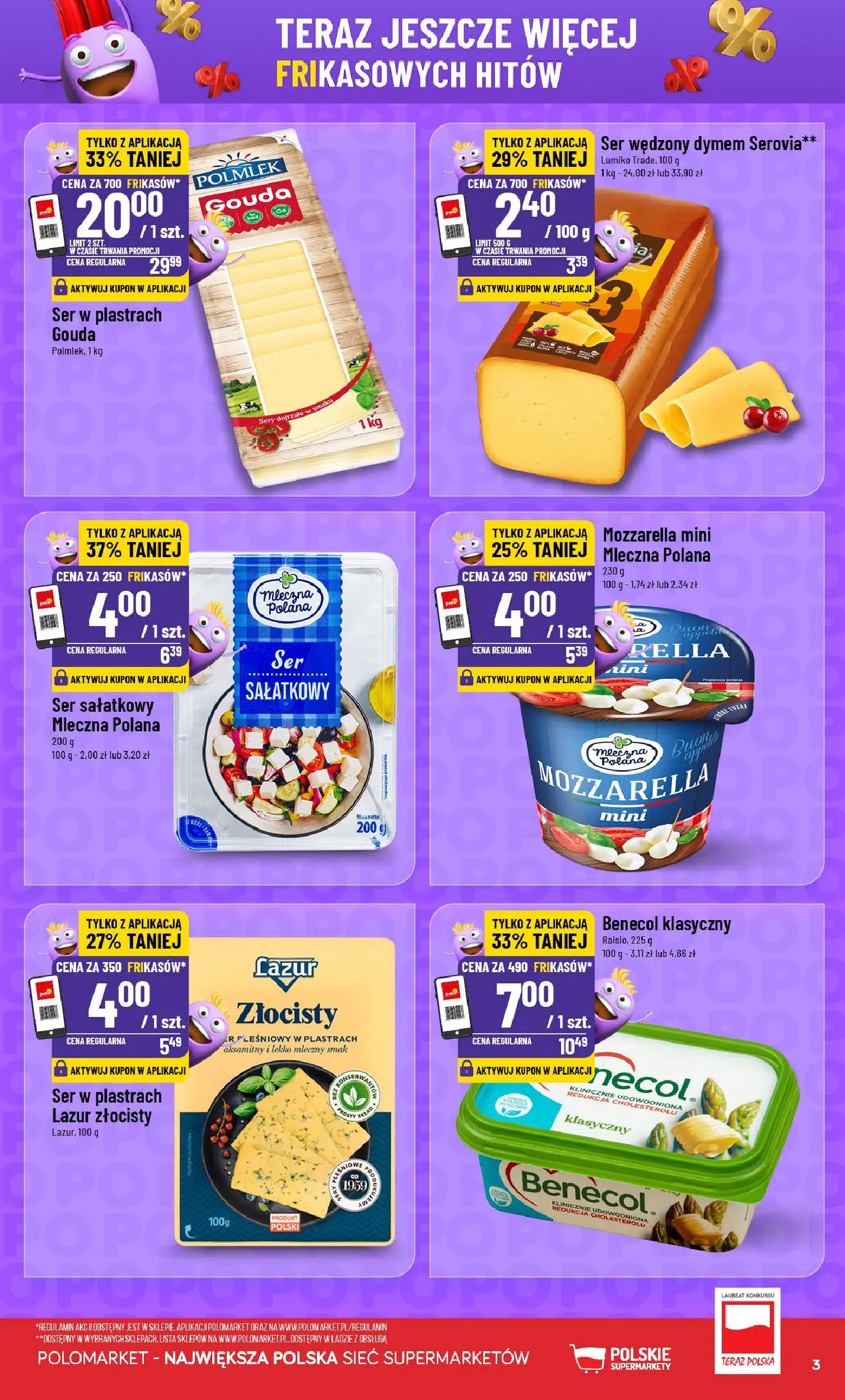 Nowa POLOmarket gazetka od jutra 19.11.2025 (PDF) | Strona: 3 | Produkty: Sery, Ser, Mozzarella