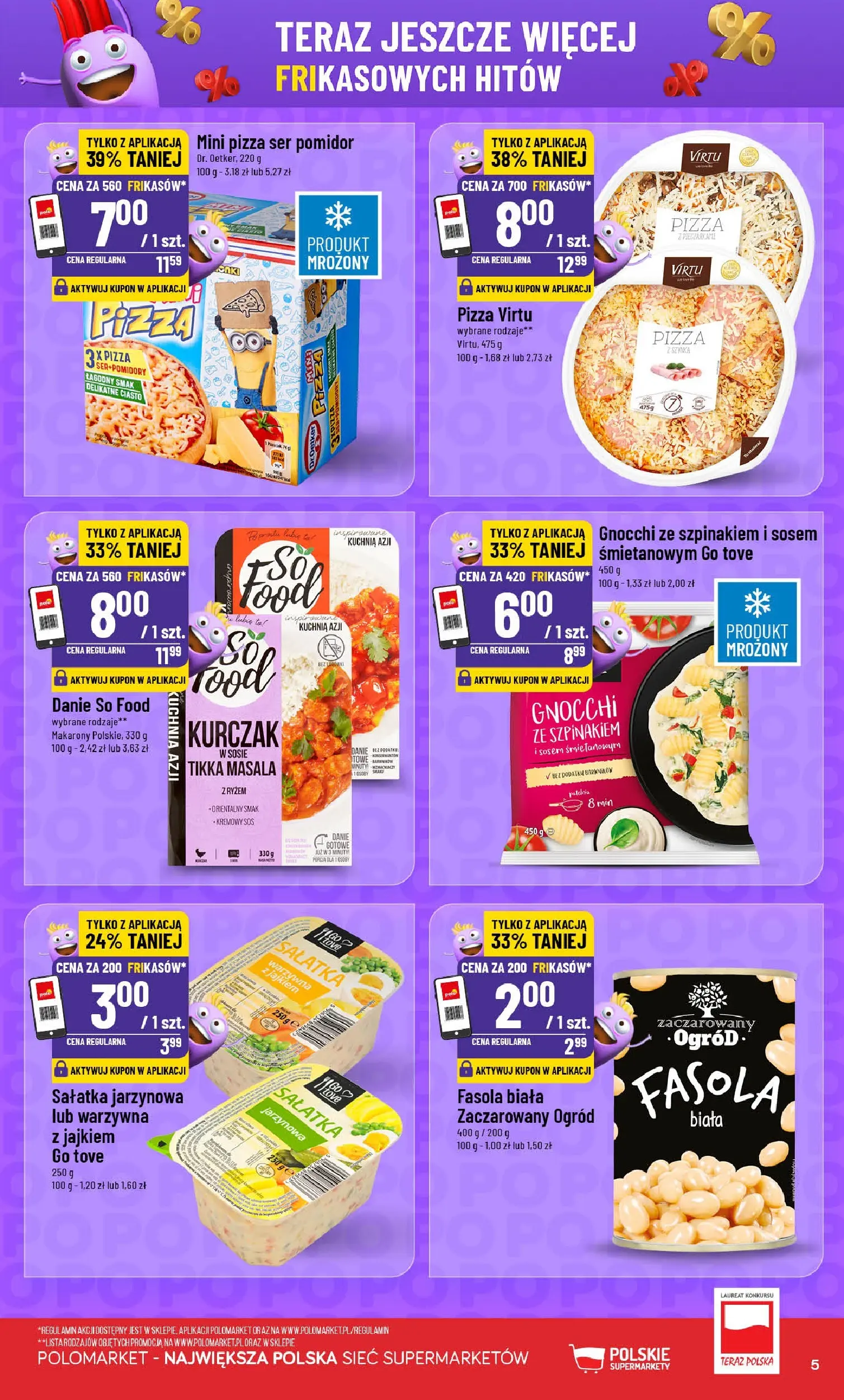 Nowa POLOmarket gazetka od jutra 19.11.2025 (PDF) | Strona: 5 | Produkty: Ciasto, Pizza, Sałatka, Sos