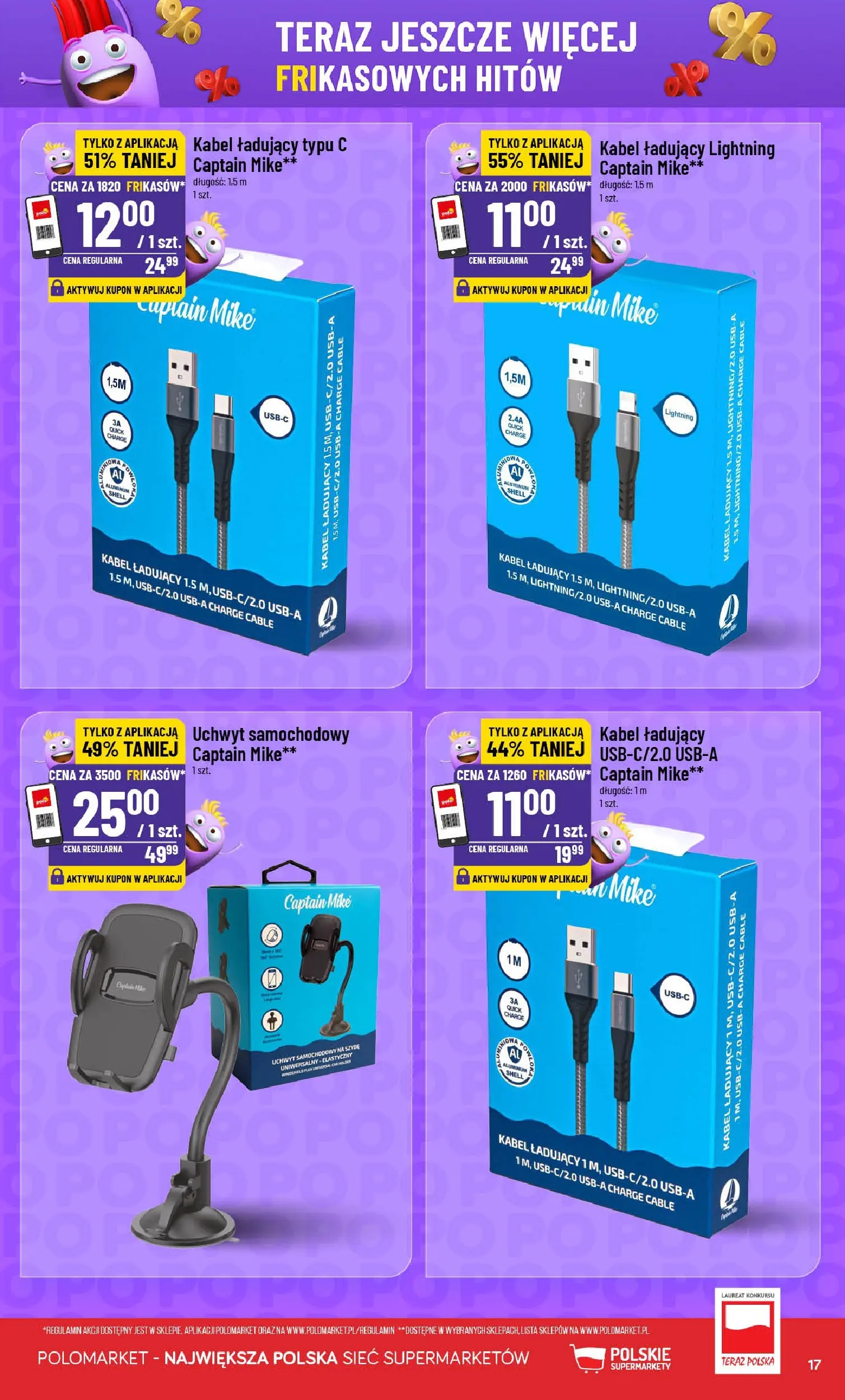 Nowa POLOmarket gazetka od jutra 19.11.2025 (PDF) | Strona: 17 | Produkty: Kabel, USB