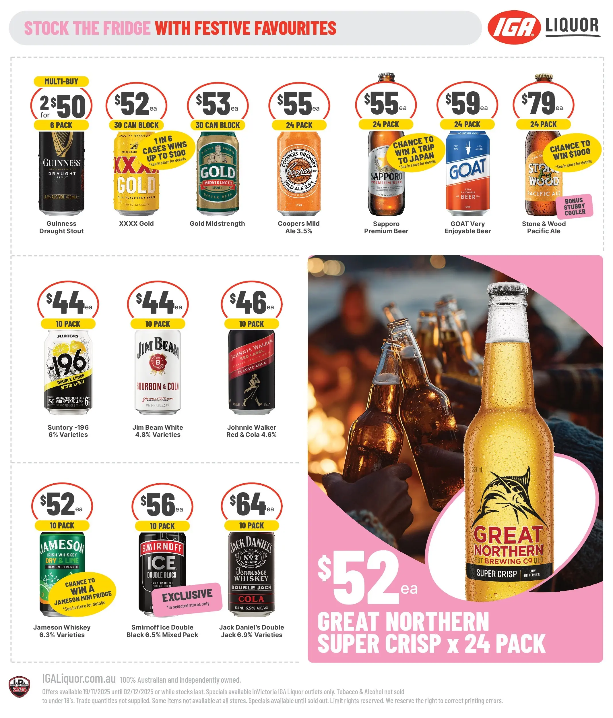 Deals - Add a Gift to your Xmas Shop 19/11 - 18/11/2025 > weekly / monthly specials | Page: 6 | Products: Bourbon, Whiskey, Lemon, Fridge