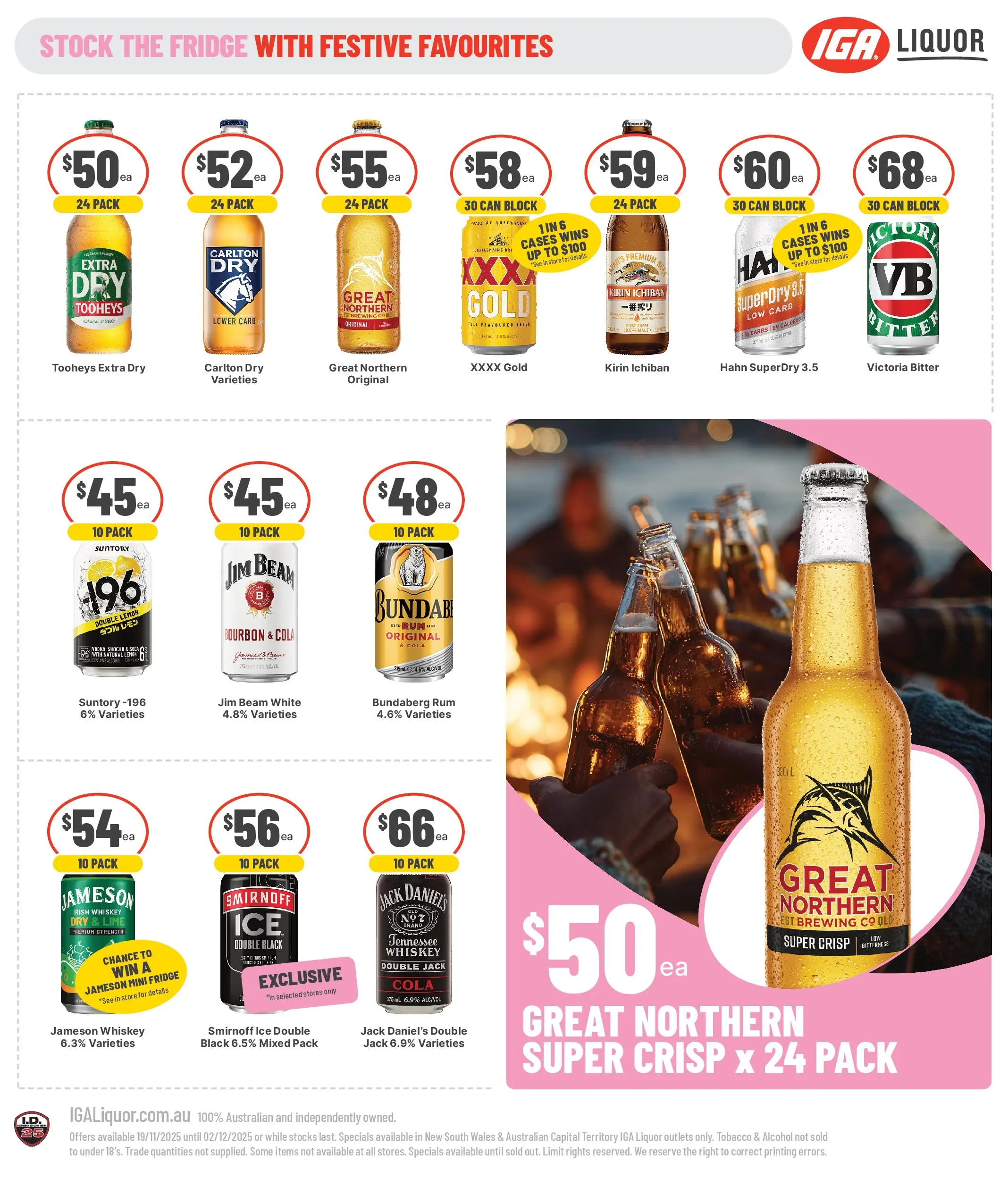 Deals - Add a Gift to your Xmas Shop 19/11 - 18/11/2025 > weekly / monthly specials | Page: 6 | Products: Beer, Whiskey, Rum, Lime