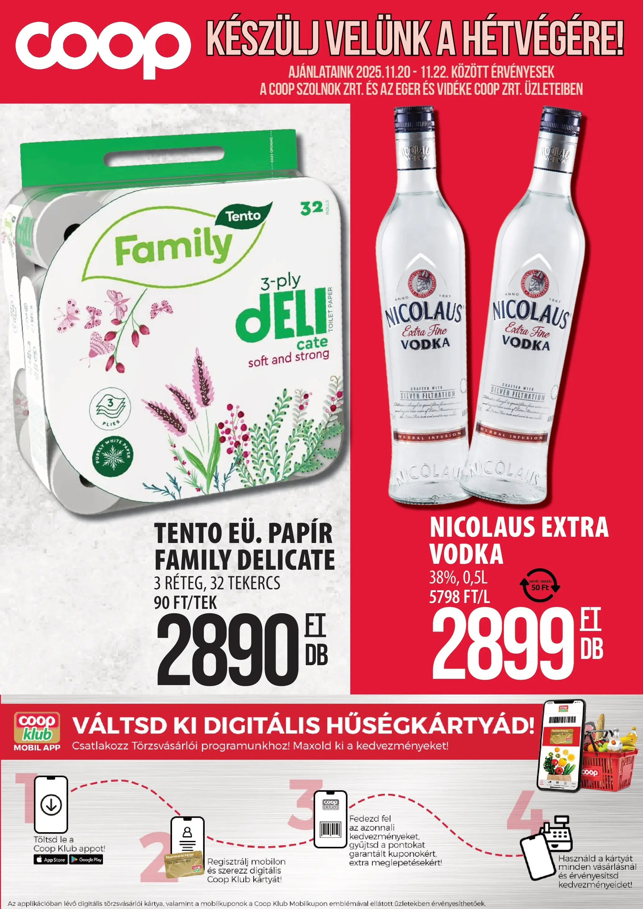 COOP Szolnok - COOP Szolnok újság érvényessége - 2025.11.23-ig - 2025.11.19. -tól/töl > akció, lapozható szórólap 🛍️ | Oldal: 1