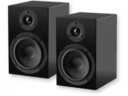 Pro-Ject Speaker Box 5 E HiFi Regallautsprecher (Paar), Hochglanz Schwarz
