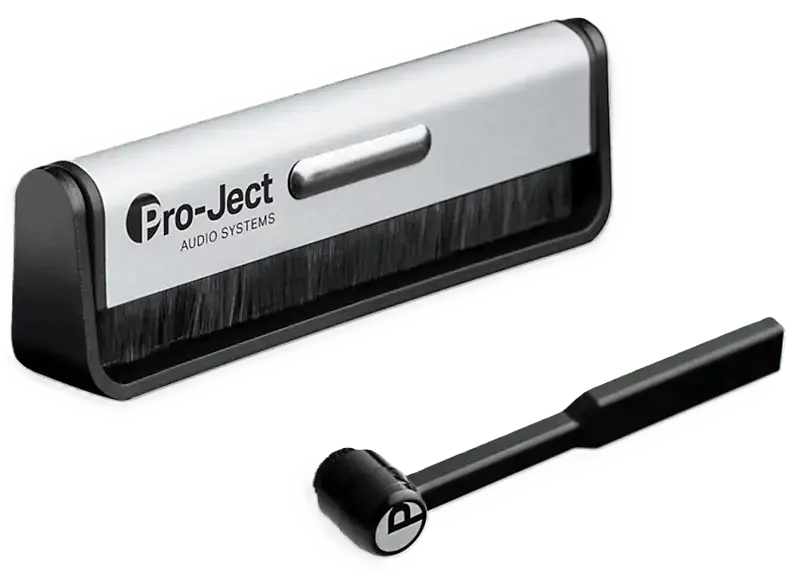 Pro-Ject Cleaning Set Basic für Schallplattenspieler; Nadelbürste + Kohlefaser-Bürste