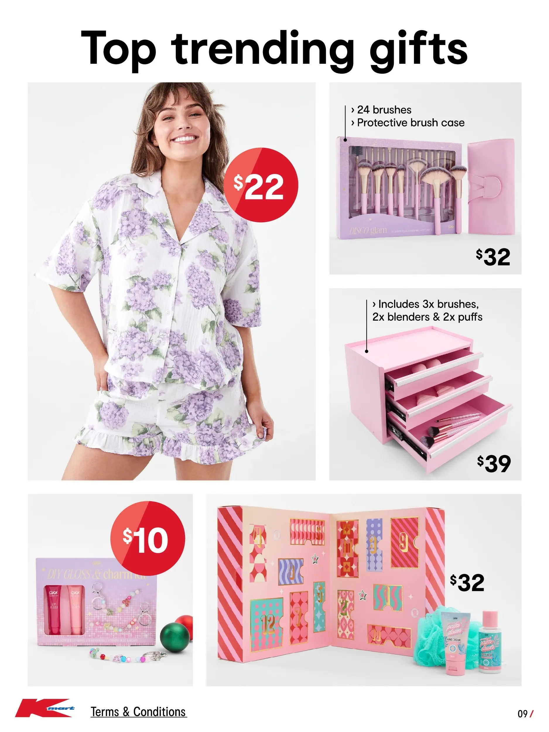 ﻿﻿Kmart catalogue valid from 19/11/2025 > Online Australia | Page: 9 | Products: Brush, Cream, Hand cream, Case