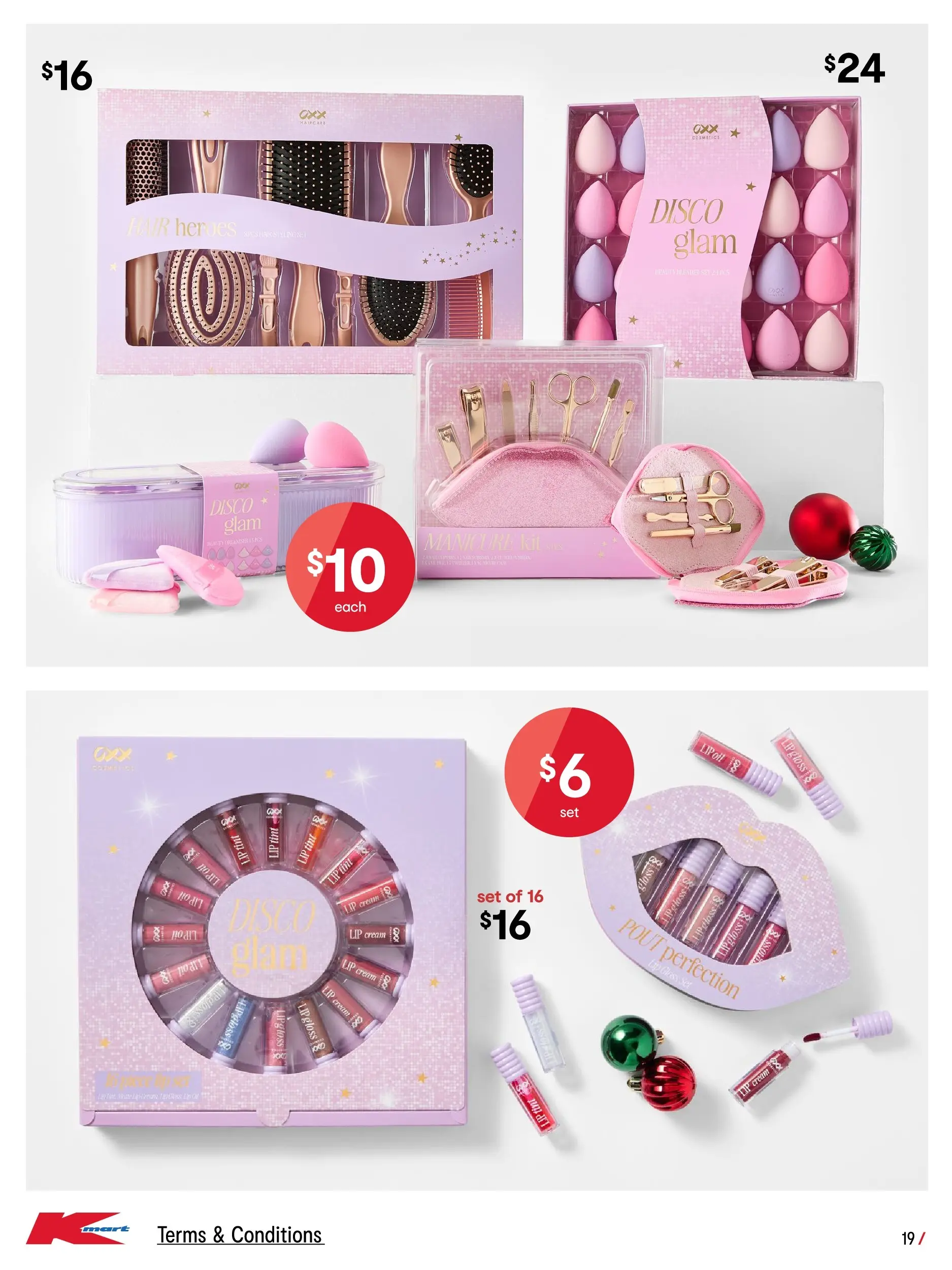 ﻿﻿Kmart catalogue valid from 19/11/2025 > Online Australia | Page: 19 | Products: Lip gloss, Cream, Lip tint, Manicure