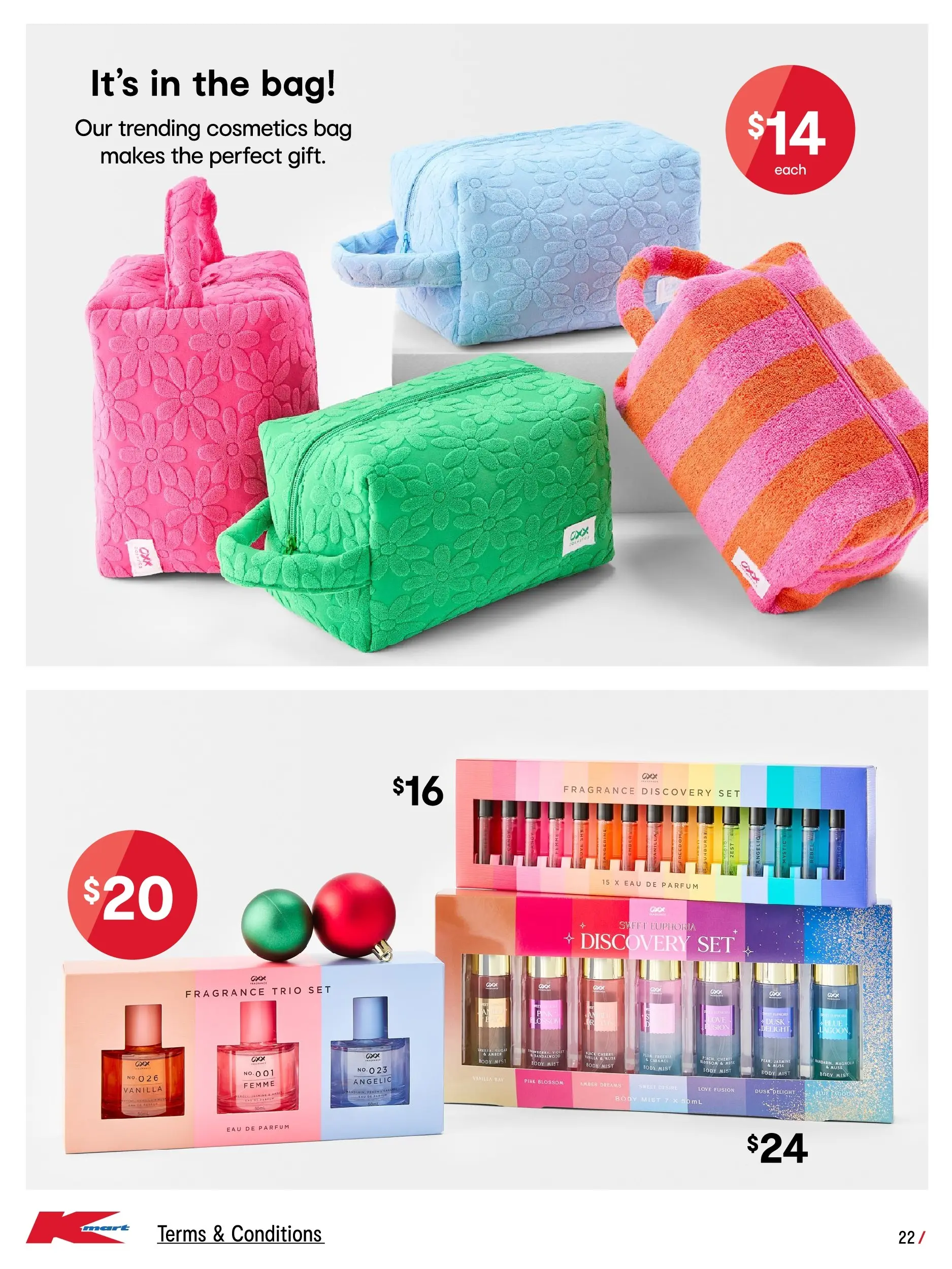 ﻿﻿Kmart catalogue valid from 19/11/2025 > Online Australia | Page: 22 | Products: Fragrance, Pear, Bag