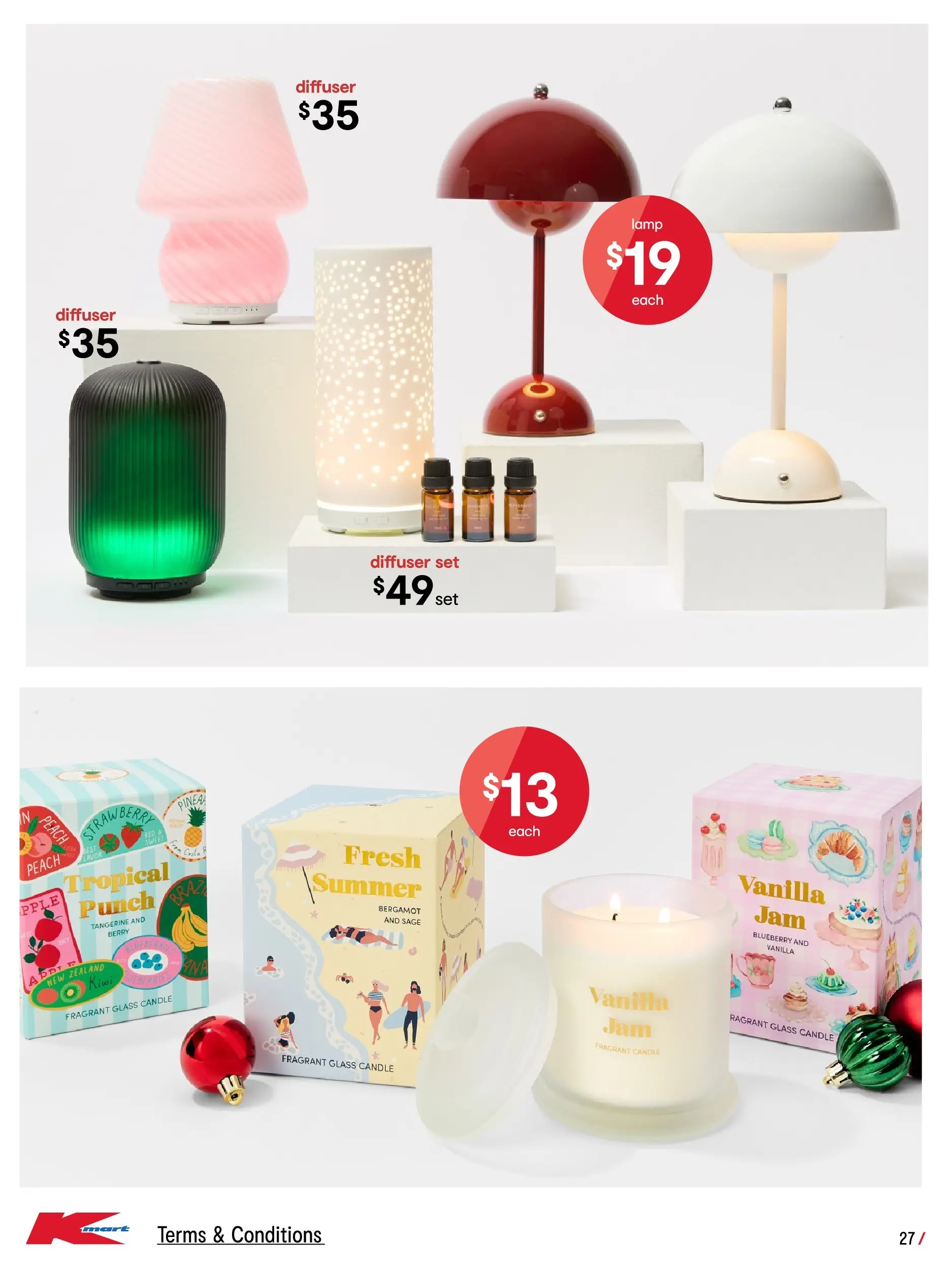﻿﻿Kmart catalogue valid from 19/11/2025 > Online Australia | Page: 27 | Products: Lamp, Tangerine, Peach, Candle