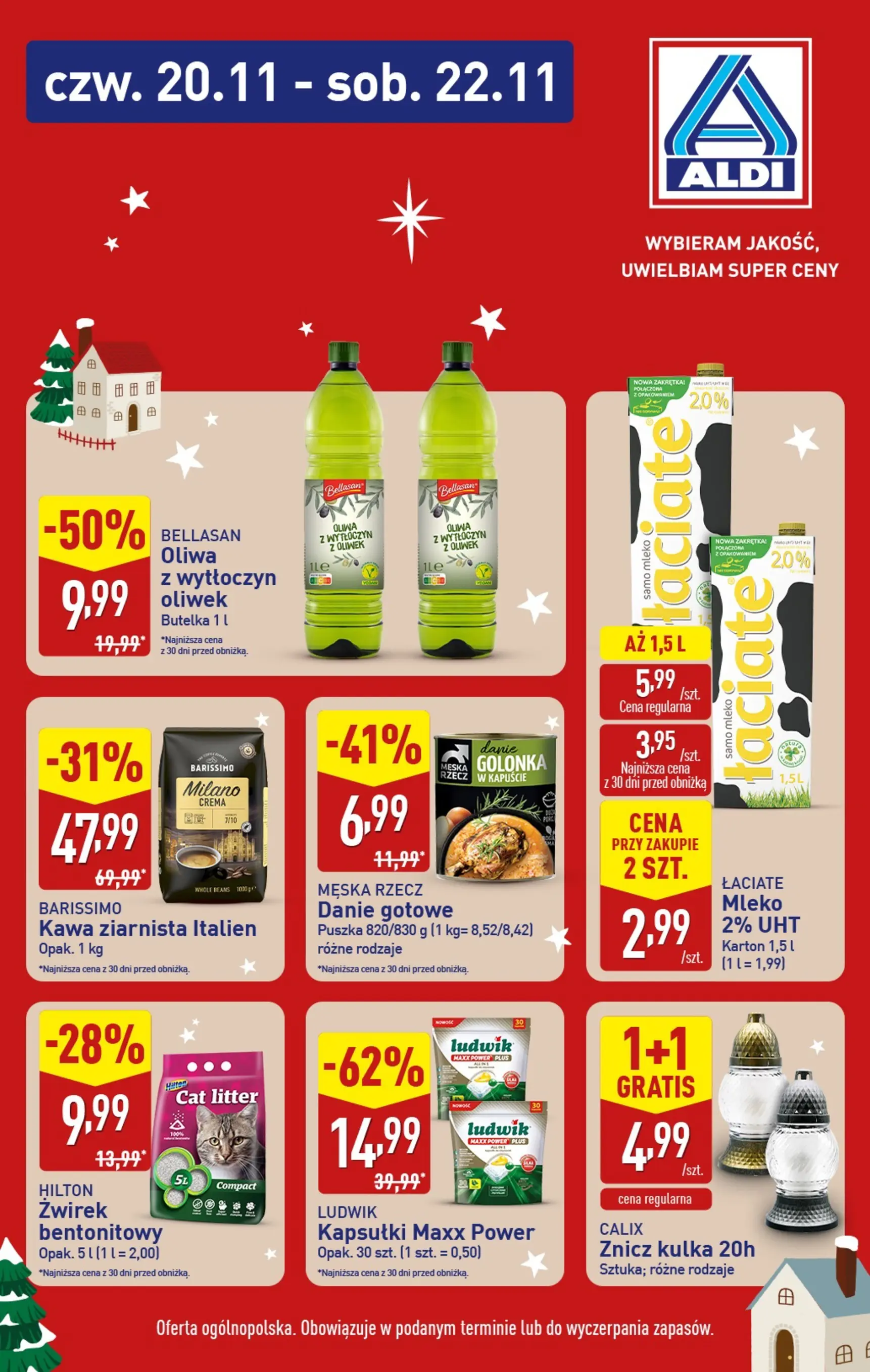 Aldi Gazetka - Super ceny na weekend od 20.11.2025 - Ulotka PDF, promocje | Strona: 3 | Produkty: Oliwa z oliwek, Kawa ziarnista, Mleko, Kawa