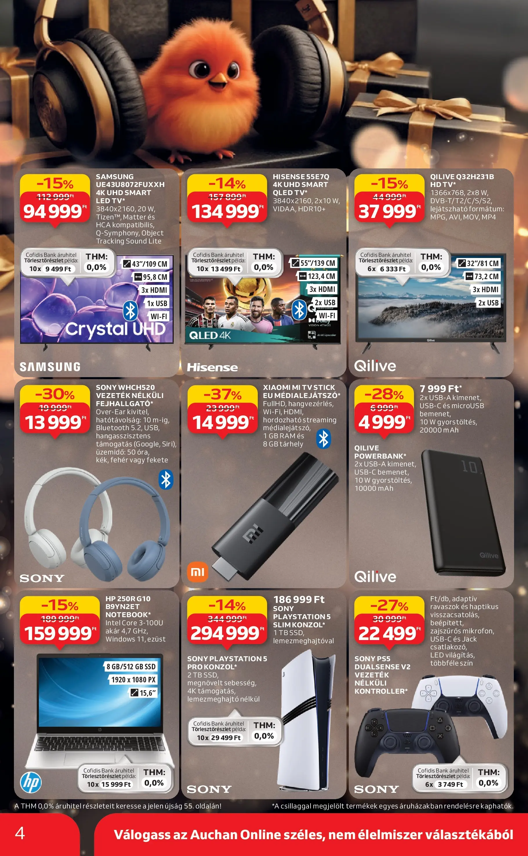 Akciós újság új Auchan - 2025.11.19. -tól/töl ⏳ | Oldal: 4 | Termékek: SSD, PlayStation, TV, Samsung Auchan - Auchan újság érvényessége 11.26.-ig - 2025.11.19. -tól/töl > akció, lapozható szórólap 🛍️ | Oldal: 4 | Termékek: SSD, PlayStation, TV, Samsung