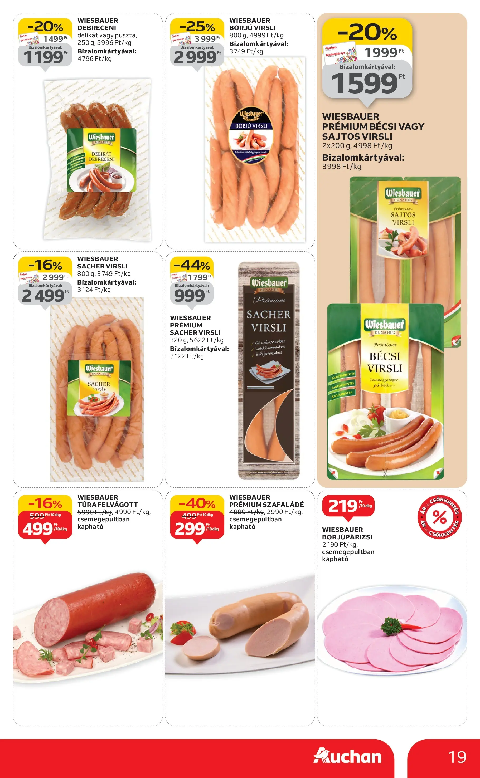 Akciós újság új Auchan - 2025.11.19. -tól/töl ⏳ | Oldal: 19 | Termékek: Virsli, Debreceni, Gluténmentes, Felvágott Auchan - Auchan újság érvényessége 11.26.-ig - 2025.11.19. -tól/töl > akció, lapozható szórólap 🛍️ | Oldal: 19 | Termékek: Virsli, Debreceni, Gluténmentes, Felvágott