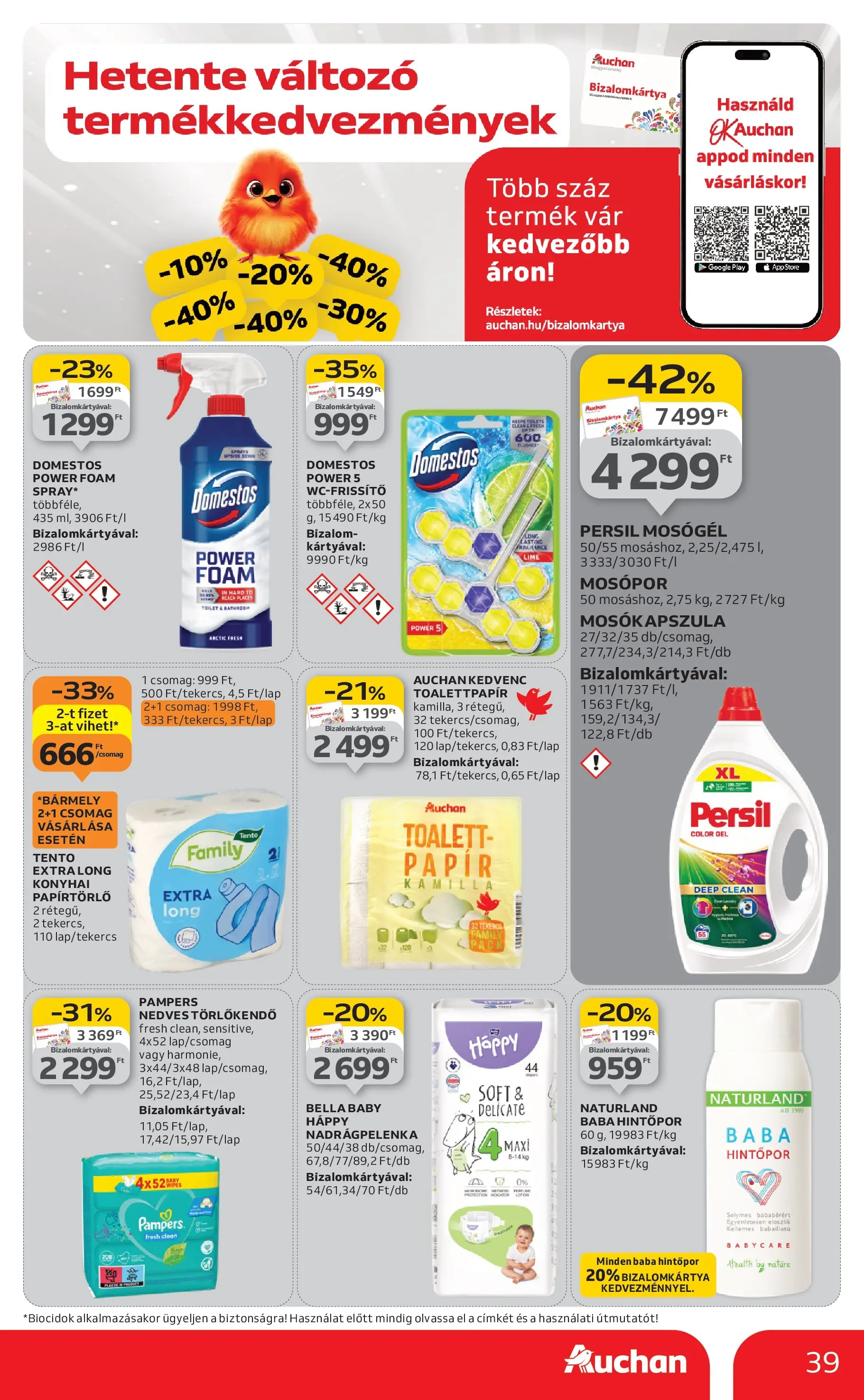 Akciós újság új Auchan - 2025.11.19. -tól/töl ⏳ | Oldal: 39 | Termékek: Pampers, Törlőkendő, Mosókapszula, Mosópor Auchan - Auchan újság érvényessége 11.26.-ig - 2025.11.19. -tól/töl > akció, lapozható szórólap 🛍️ | Oldal: 39 | Termékek: Pampers, Törlőkendő, Mosókapszula, Mosópor