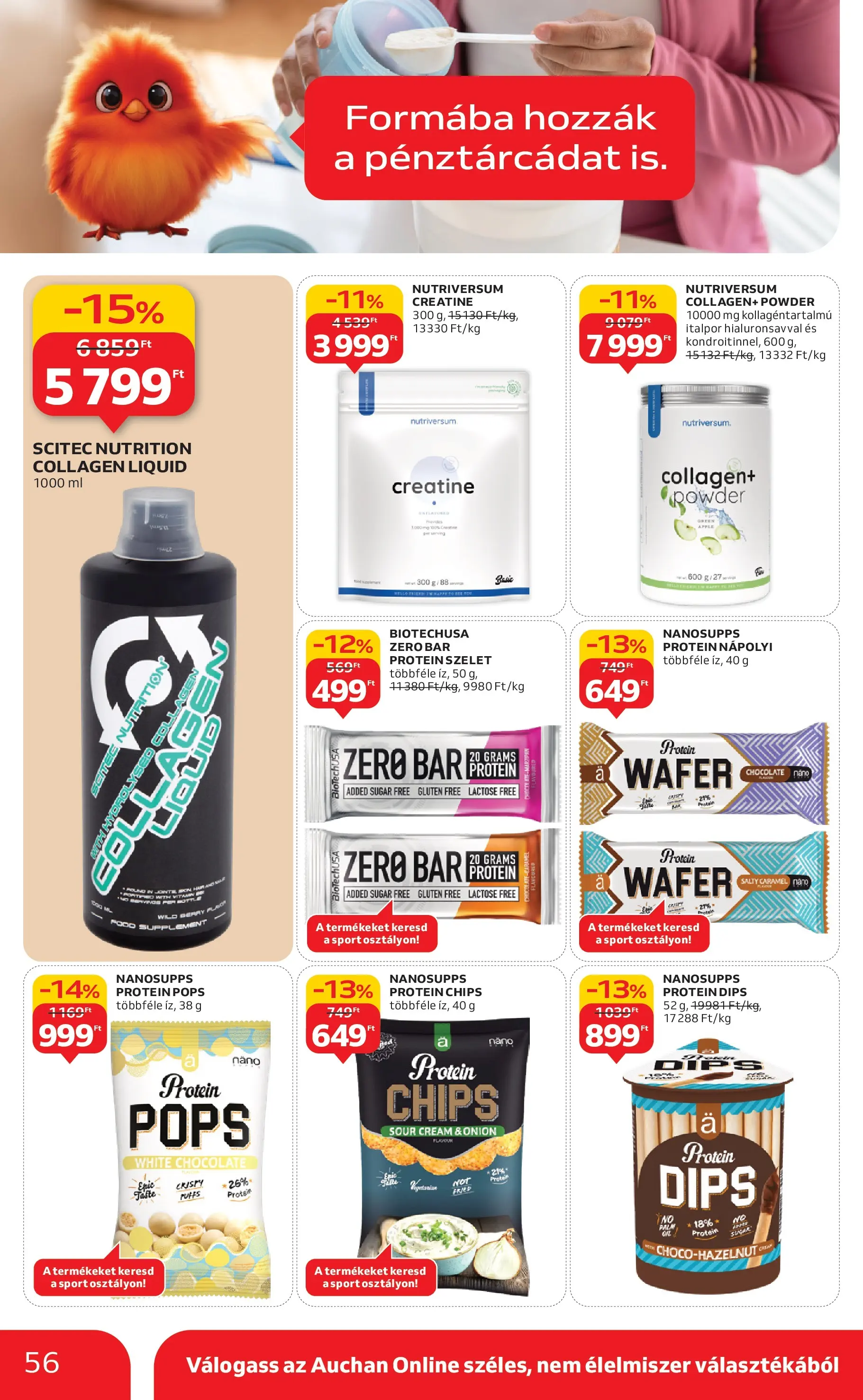 Akciós újság új Auchan - 2025.11.19. -tól/töl ⏳ | Oldal: 56 | Termékek: Chips, Protein, Italpor, Nápolyi Auchan - Auchan újság érvényessége 11.26.-ig - 2025.11.19. -tól/töl > akció, lapozható szórólap 🛍️ | Oldal: 56 | Termékek: Chips, Protein, Italpor, Nápolyi
