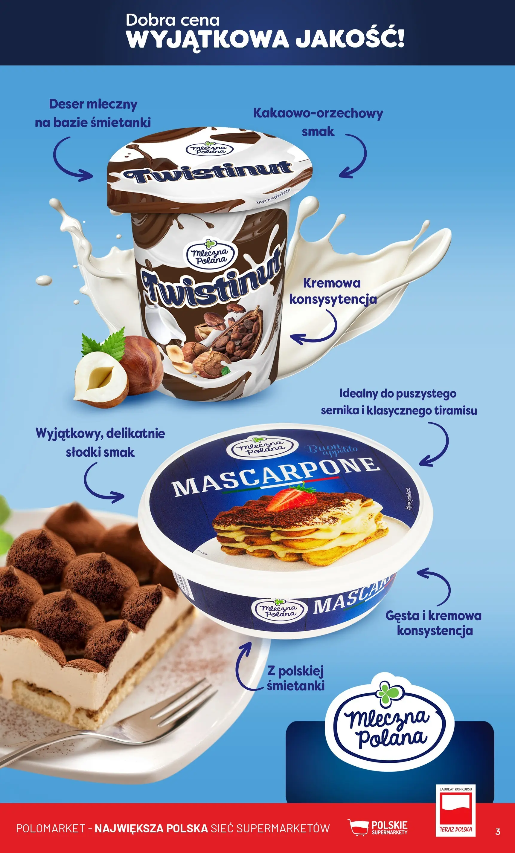 Nowa POLOmarket gazetka od jutra 19.11.2025 (PDF) | Strona: 3 | Produkty: Tiramisu, Mascarpone
