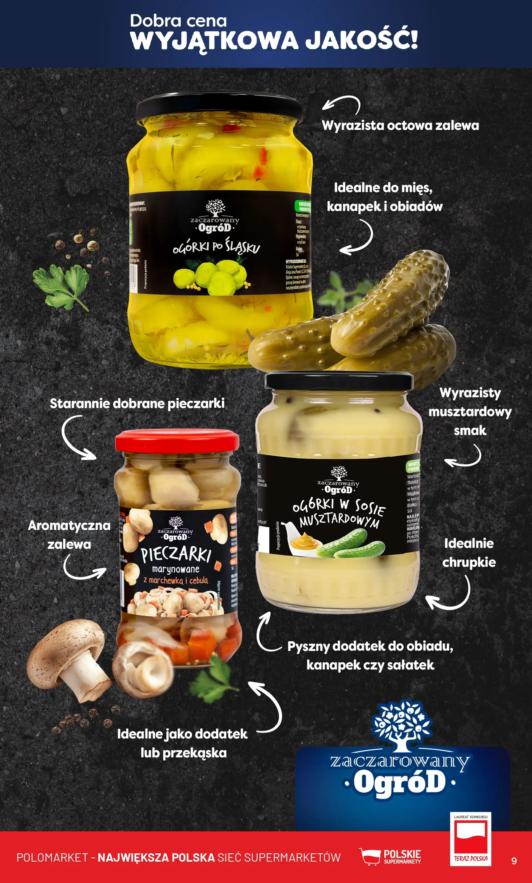 Nowa POLOmarket gazetka od jutra 19.11.2025 (PDF) | Strona: 9 | Produkty: Pieczarki, Marchewka, Ogórki