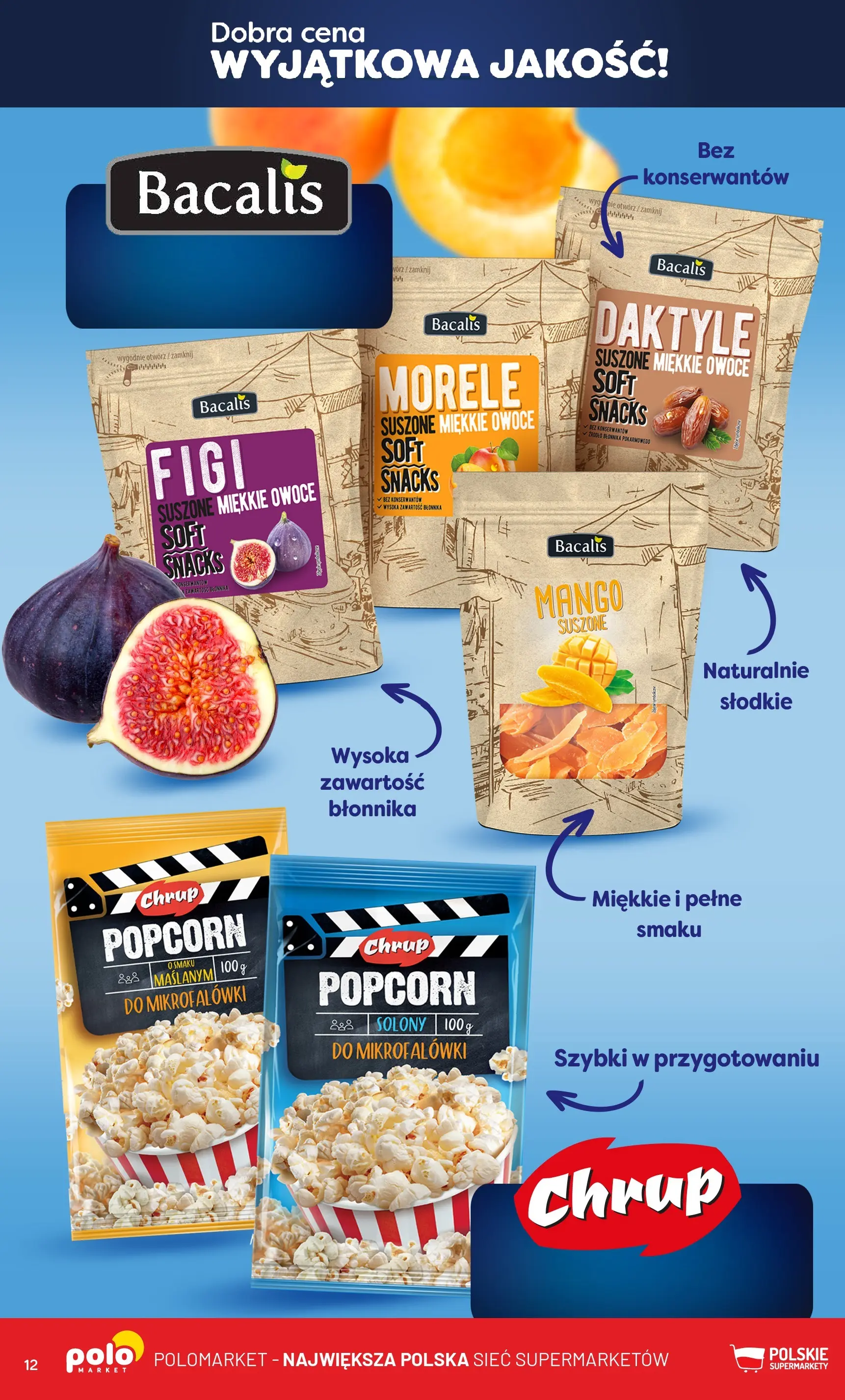 Nowa POLOmarket gazetka od jutra 19.11.2025 (PDF) | Strona: 12 | Produkty: Mango, Morele, Popcorn, Owoce