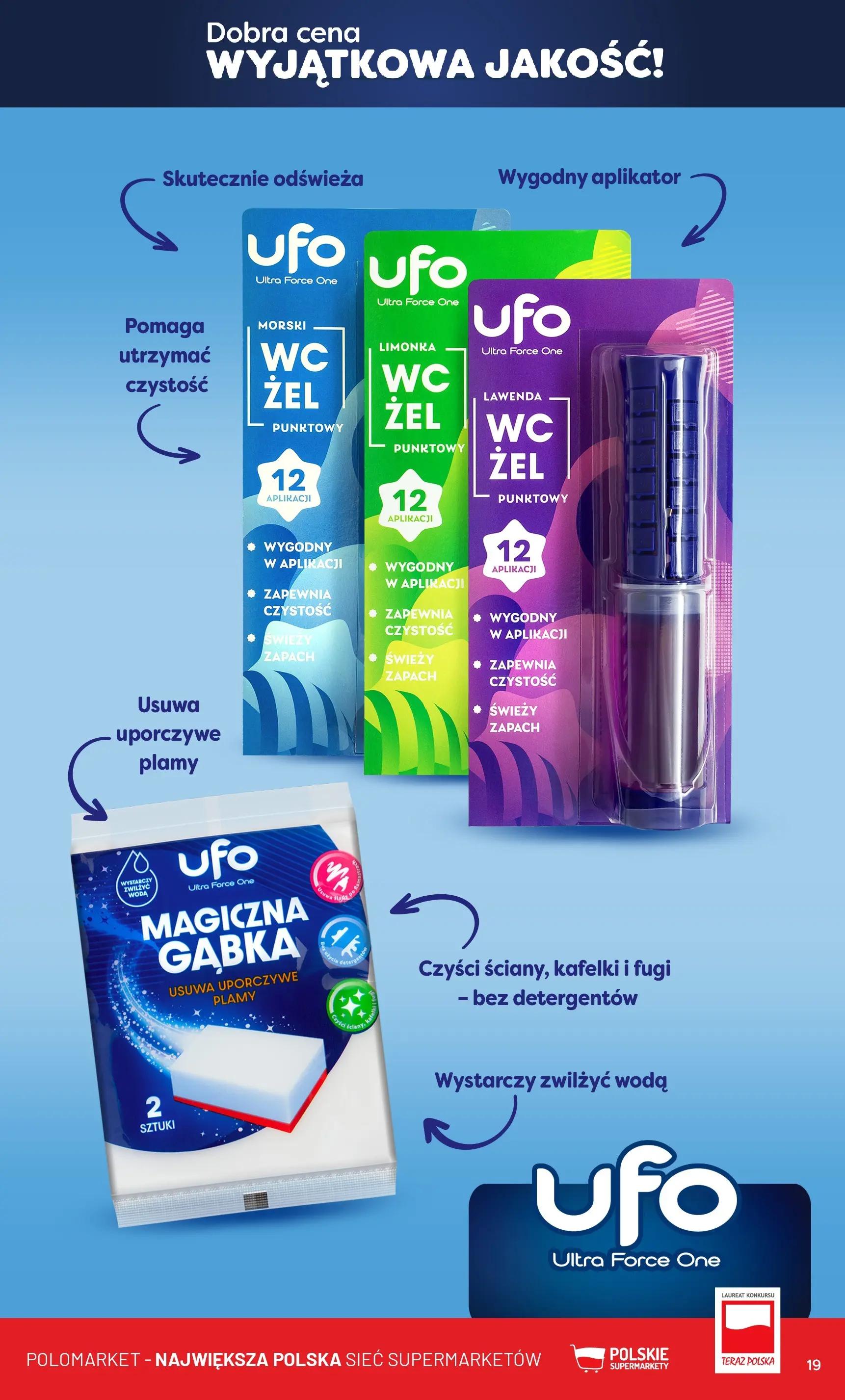Nowa POLOmarket gazetka od jutra 19.11.2025 (PDF) | Strona: 19 | Produkty: Limonka, Zapach, Magiczna gąbka, Woda