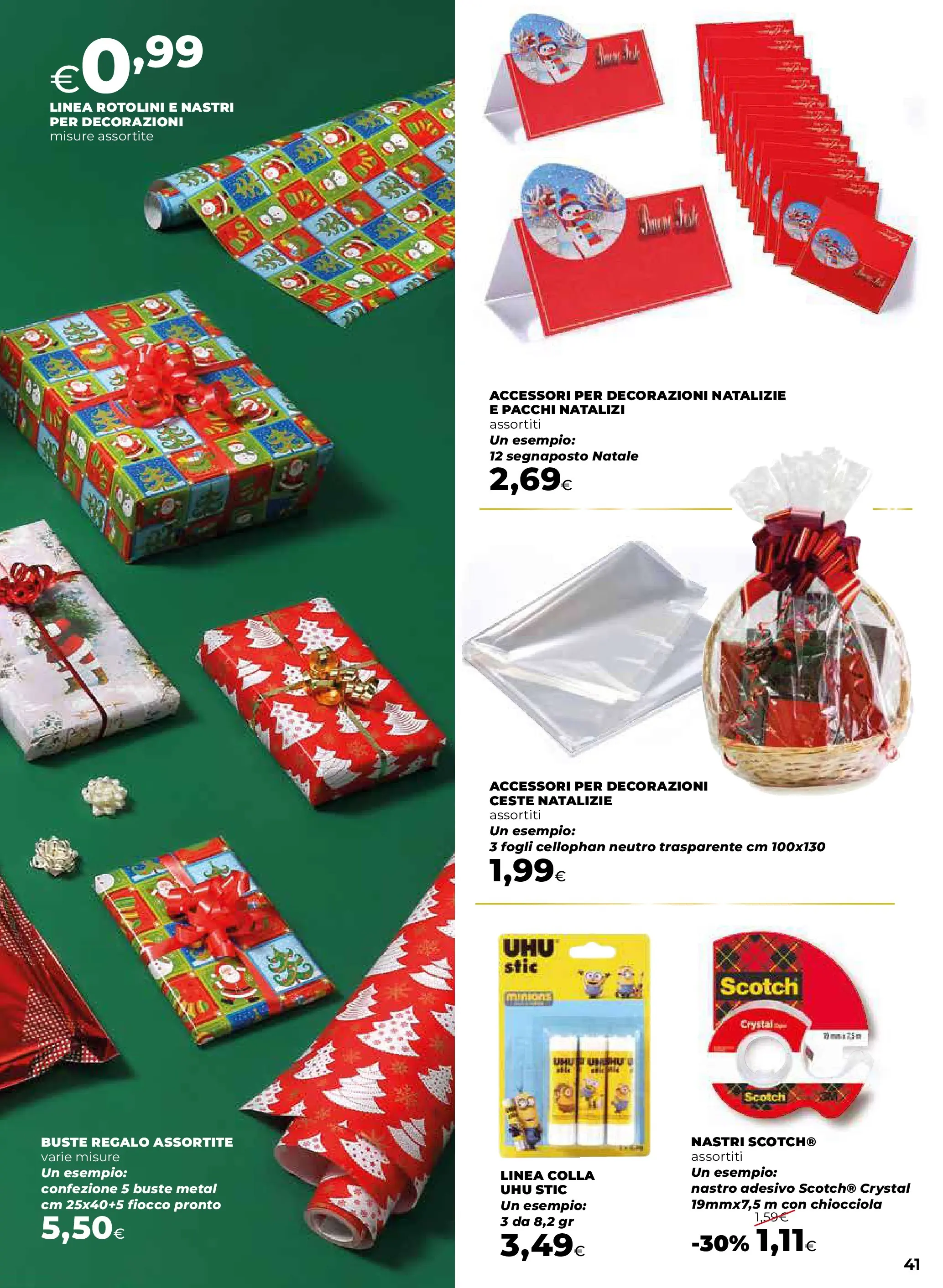 Anteprima volantino Ipercoop dal ﻿20/11/2025﻿ ﻿- nuovo offerte | Pagina: 41 | Prodotti: Nastro adesivo, Colla, Decorazioni