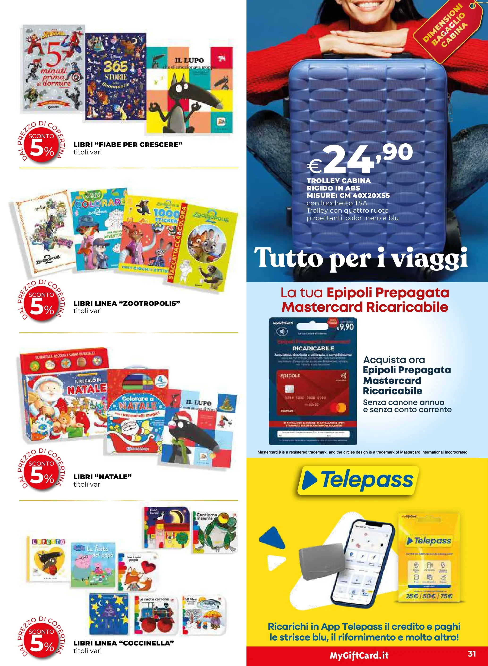 Anteprima volantino Ipercoop dal ﻿20/11/2025﻿ ﻿- nuovo offerte | Pagina: 31 | Prodotti: The, Pennarelli, Trolley