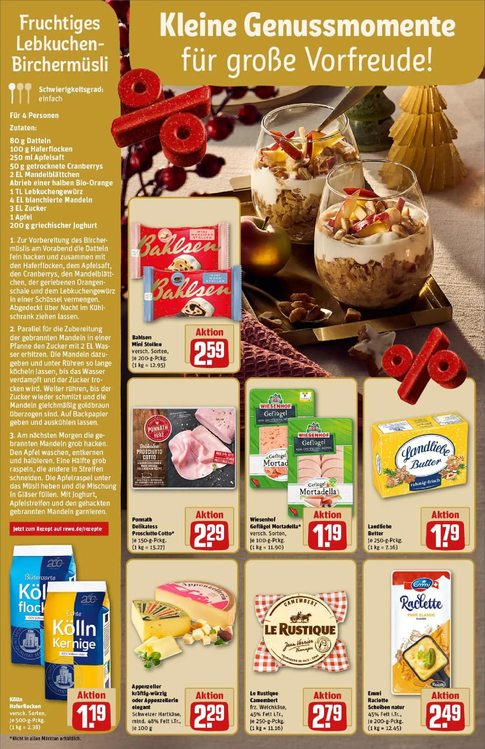 REWE Prospekt ab 23.11.2025 zum Blättern » Angebote | Seite: 6 | Produkte: Kolln haferflocken, Äpfel, Mandeln, Raclette