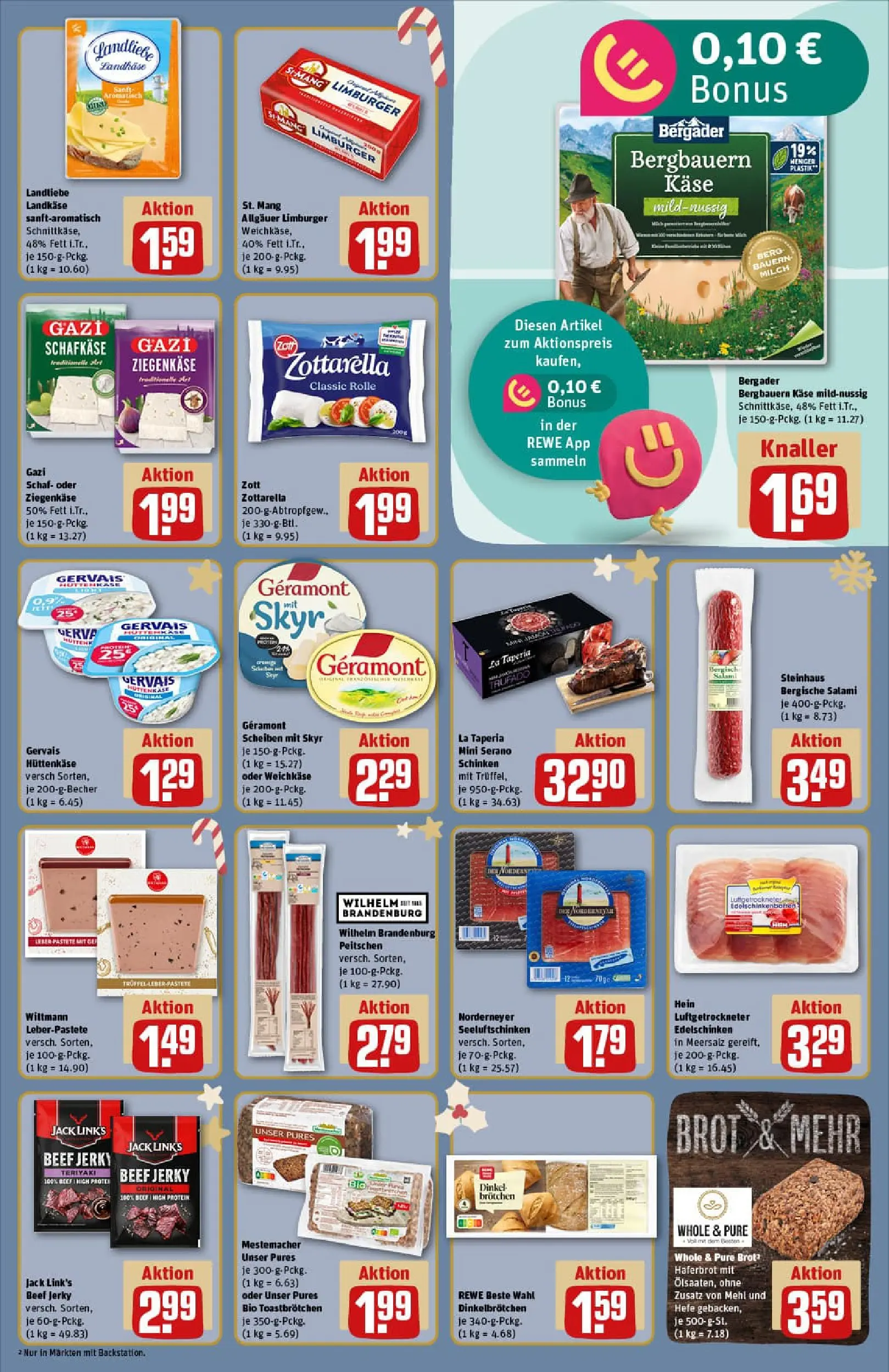 REWE Prospekt ab 23.11.2025 zum Blättern » Angebote | Seite: 13 | Produkte: Geramont, Käse, Skyr, Hüttenkäse