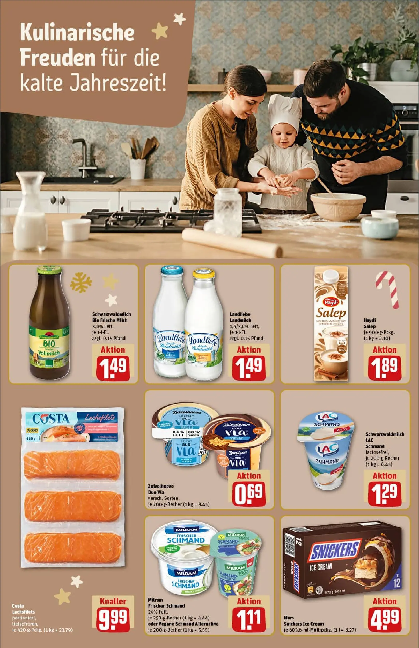 REWE Prospekt ab 23.11.2025 zum Blättern » Angebote | Seite: 16 | Produkte: Milch, Snickers, Mars, Milram