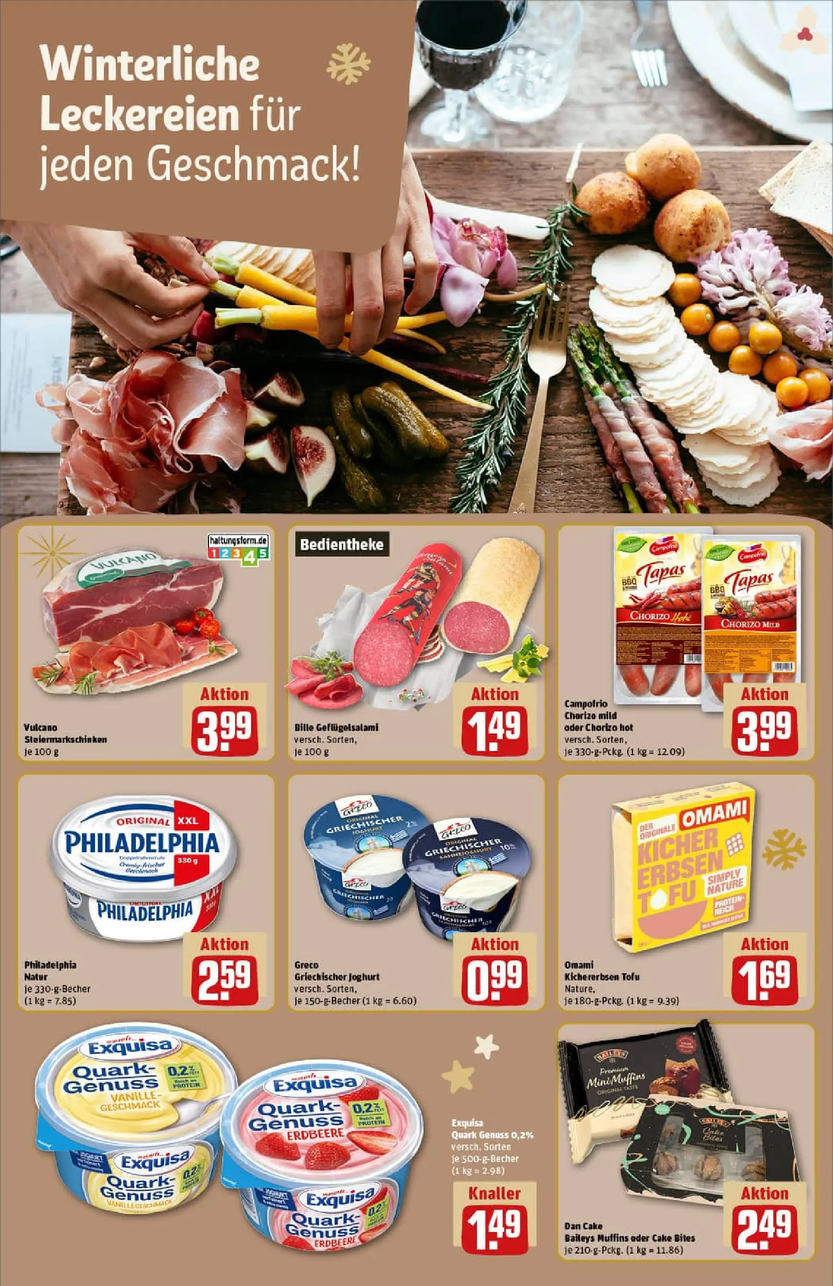 REWE Prospekt ab 23.11.2025 zum Blättern » Angebote | Seite: 17 | Produkte: Joghurt, Philadelphia, Exquisa, Baileys