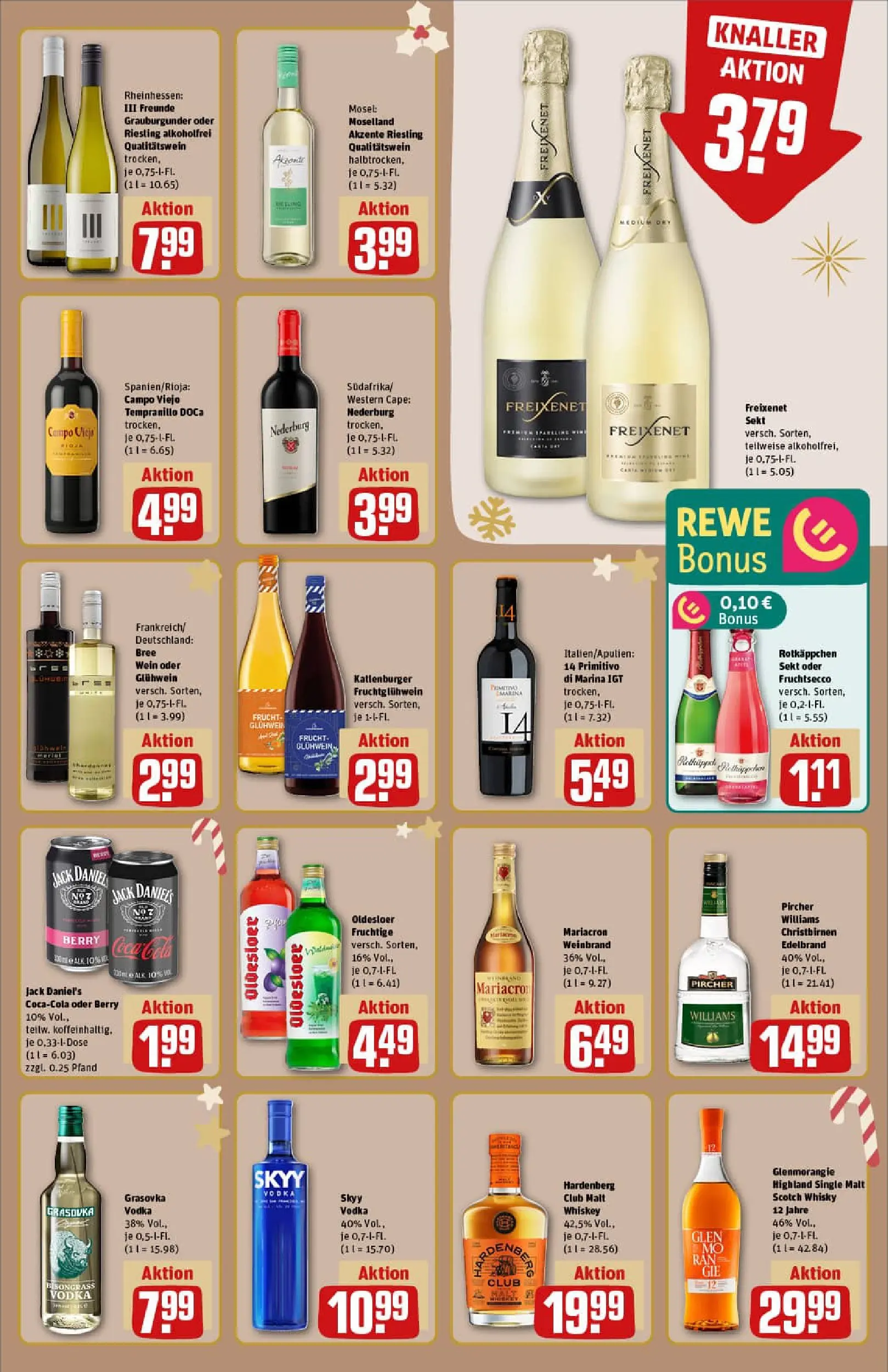 REWE Prospekt ab 23.11.2025 zum Blättern » Angebote | Seite: 17 | Produkte: Rotkappchen sekt, Whisky, Bree, Whiskey