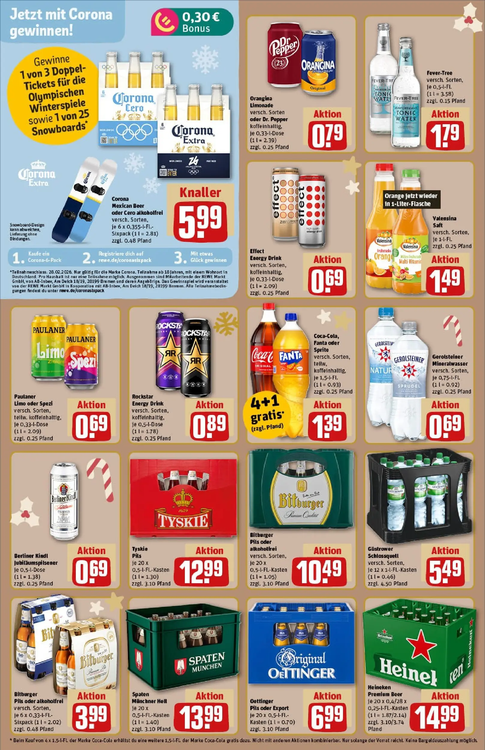 REWE Prospekt ab 23.11.2025 zum Blättern » Angebote | Seite: 20 | Produkte: Rockstar energy, Rockstar, Limonade, Gerolsteiner