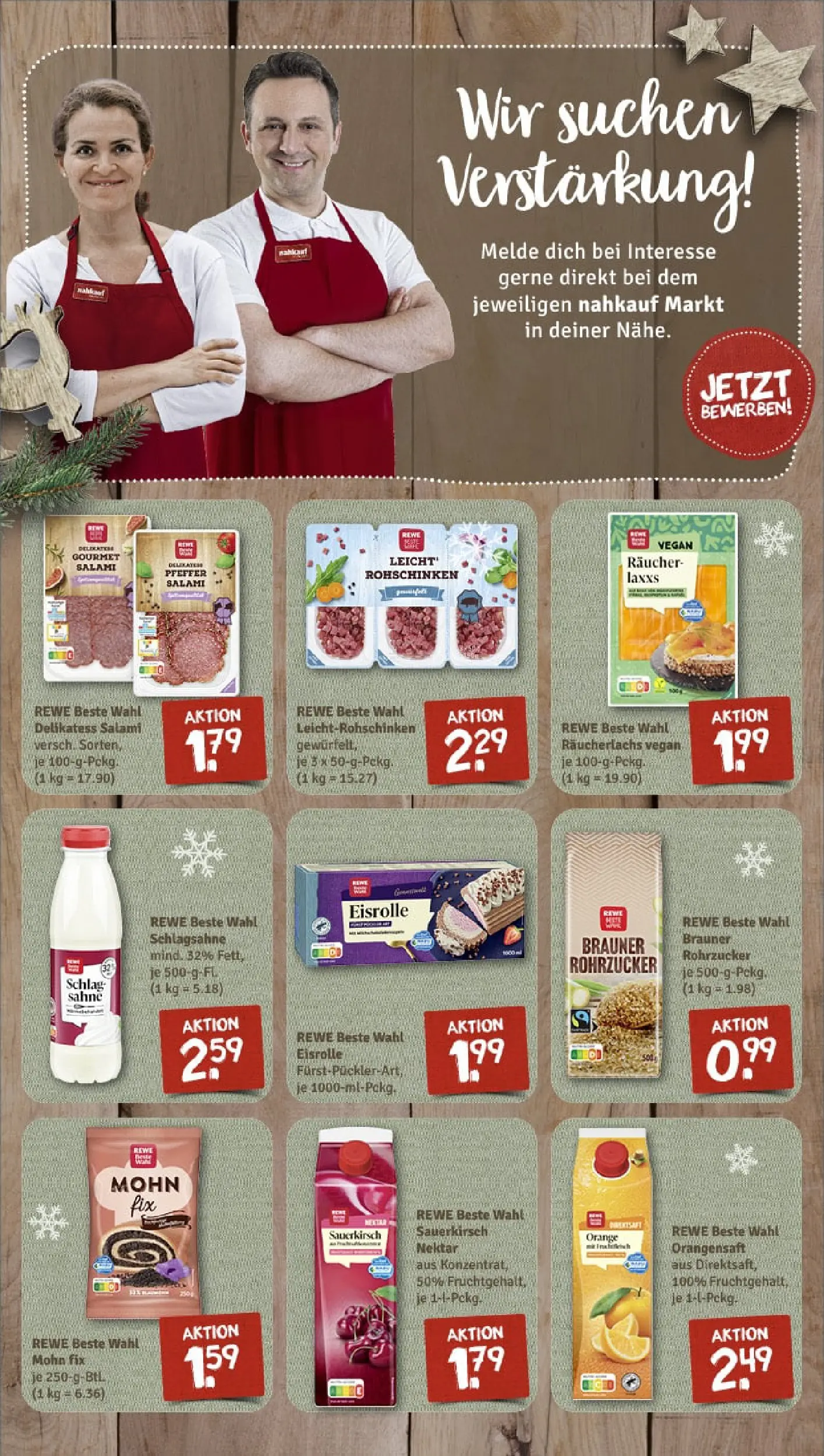 REWE Prospekt ab 23.11.2025 zum Blättern » Angebote | Seite: 7 | Produkte: Schlagsahne, Orangensaft, Räucherlachs, Sahne