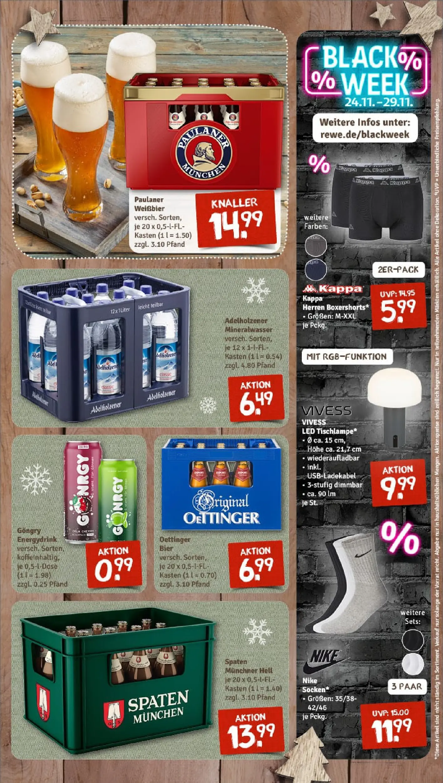 REWE Prospekt ab 23.11.2025 zum Blättern » Angebote | Seite: 7 | Produkte: Energy, Bier, Weißbier, Adelholzener