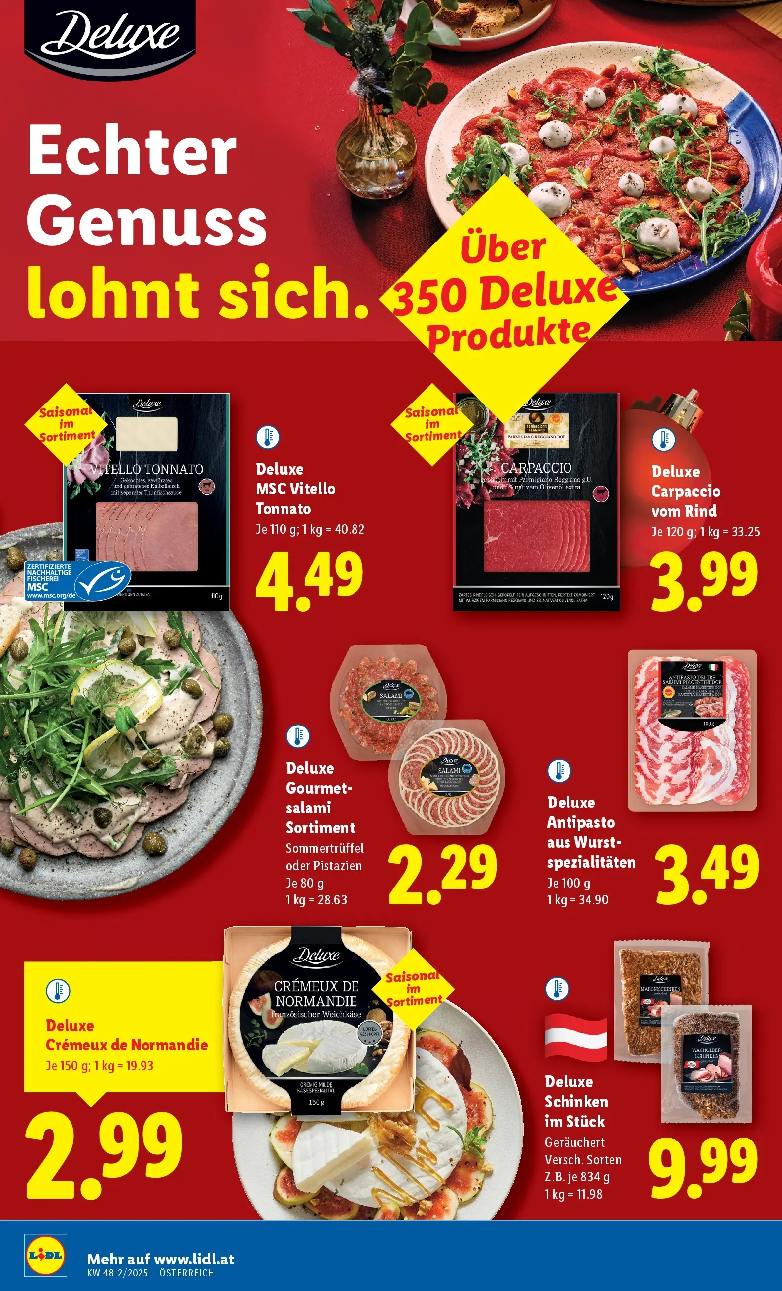 Lidl - Lidl: Flugblatt in deiner Nähe ab 26.11.2025 - Angebote ab donnerstag | Seite: 8 | Produkte: Wurst, Salami, Schinken, Rindfleisch