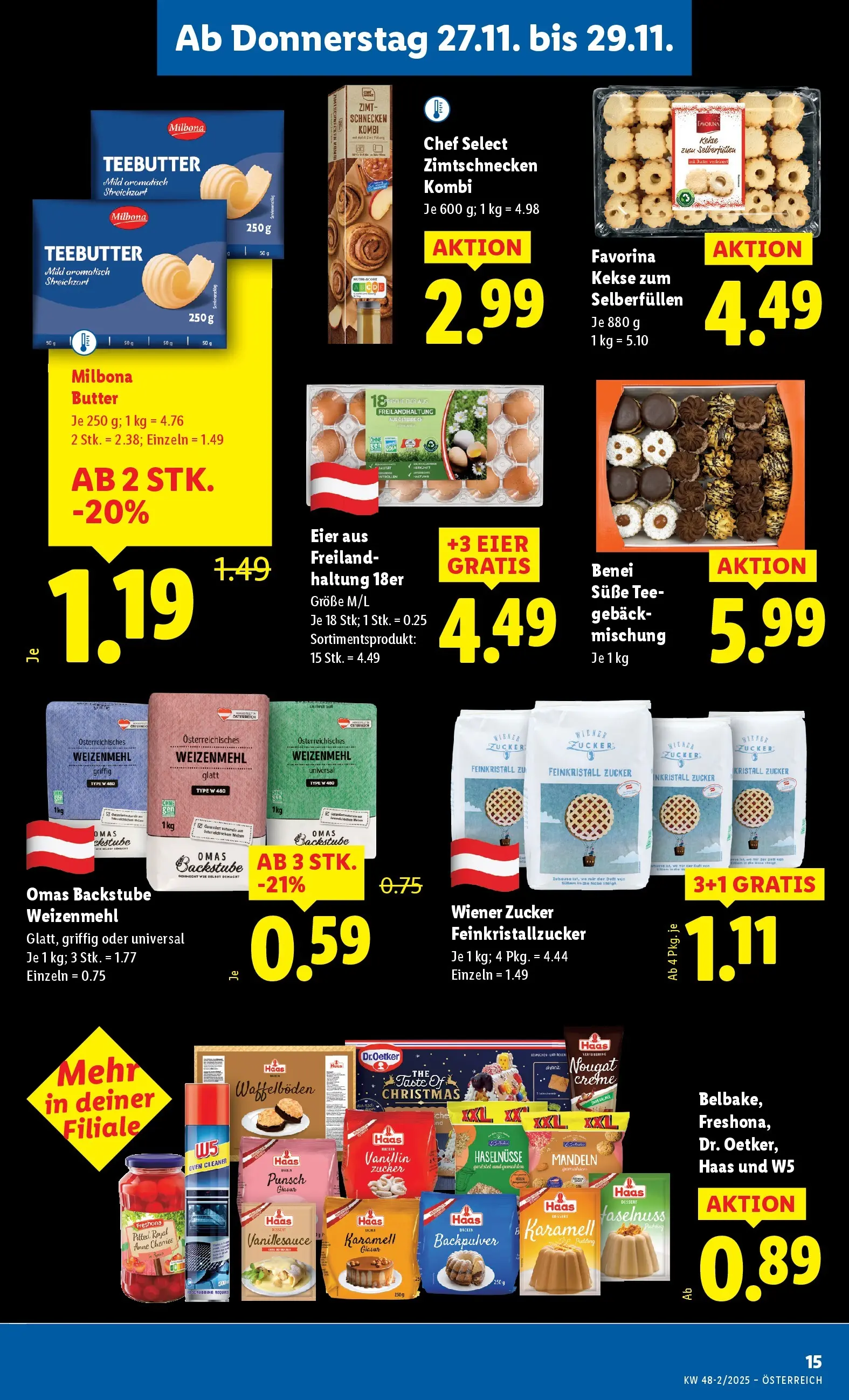 Lidl - Lidl: Flugblatt in deiner Nähe ab 26.11.2025 - Angebote ab donnerstag | Seite: 17 | Produkte: Kekse, Zucker, Butter, Eier