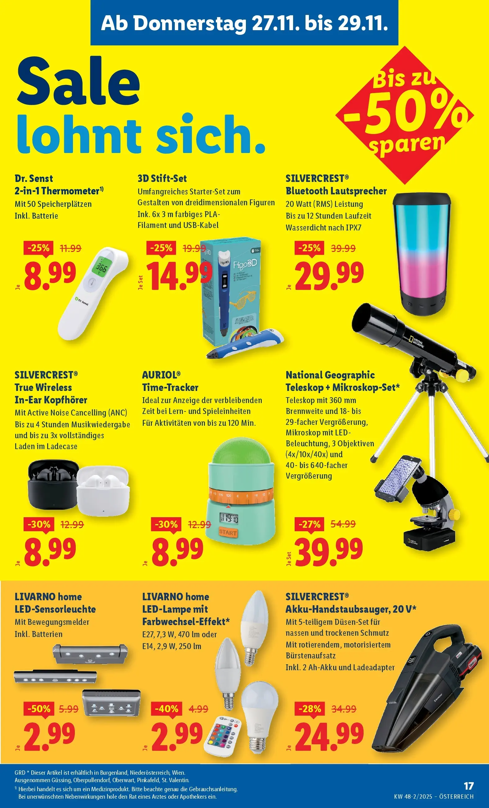 Lidl - Lidl: Flugblatt in deiner Nähe ab 26.11.2025 - Angebote ab donnerstag | Seite: 19 | Produkte: Kopfhörer, Lautsprecher, Batterie