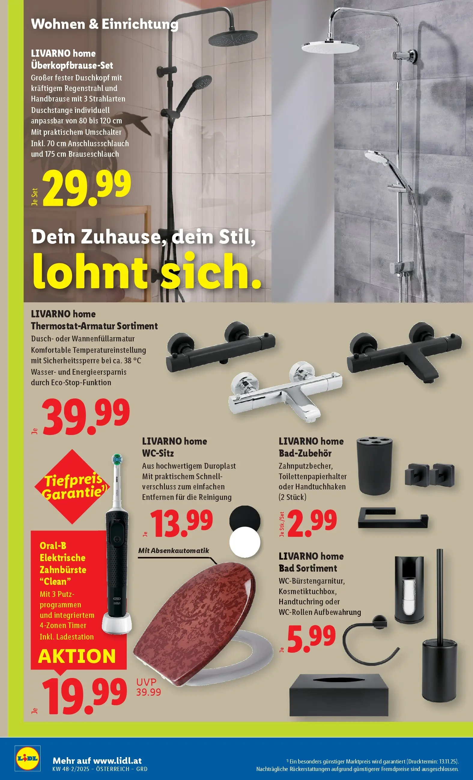 Lidl - Lidl: Flugblatt in deiner Nähe ab 26.11.2025 - Angebote ab donnerstag | Seite: 22 | Produkte: Wasser, Bad, Zahnbürste