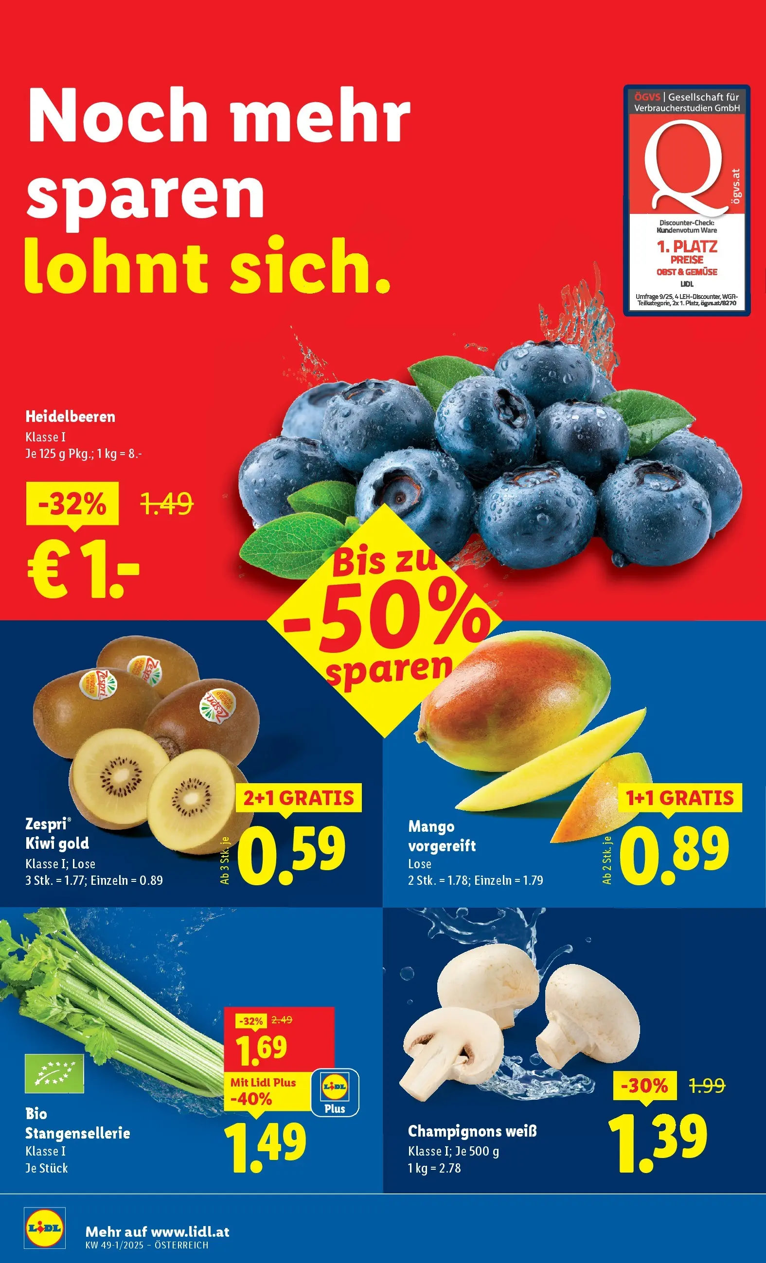 Lidl - Lidl: Flugblatt in deiner Nähe ab 26.11.2025 - Angebote ab donnerstag | Seite: 40 | Produkte: Kiwi, Gemüse, Mango