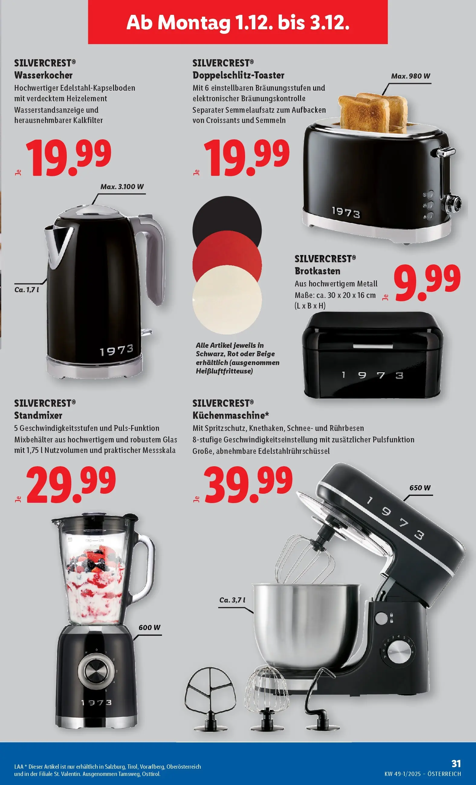 Lidl Flugblatt - Jenbach, Eferding, Dornbirn ab 27.11.2025 - Angebote ab donnerstag | Seite: 35 | Produkte: Wasserkocher, Rührbesen