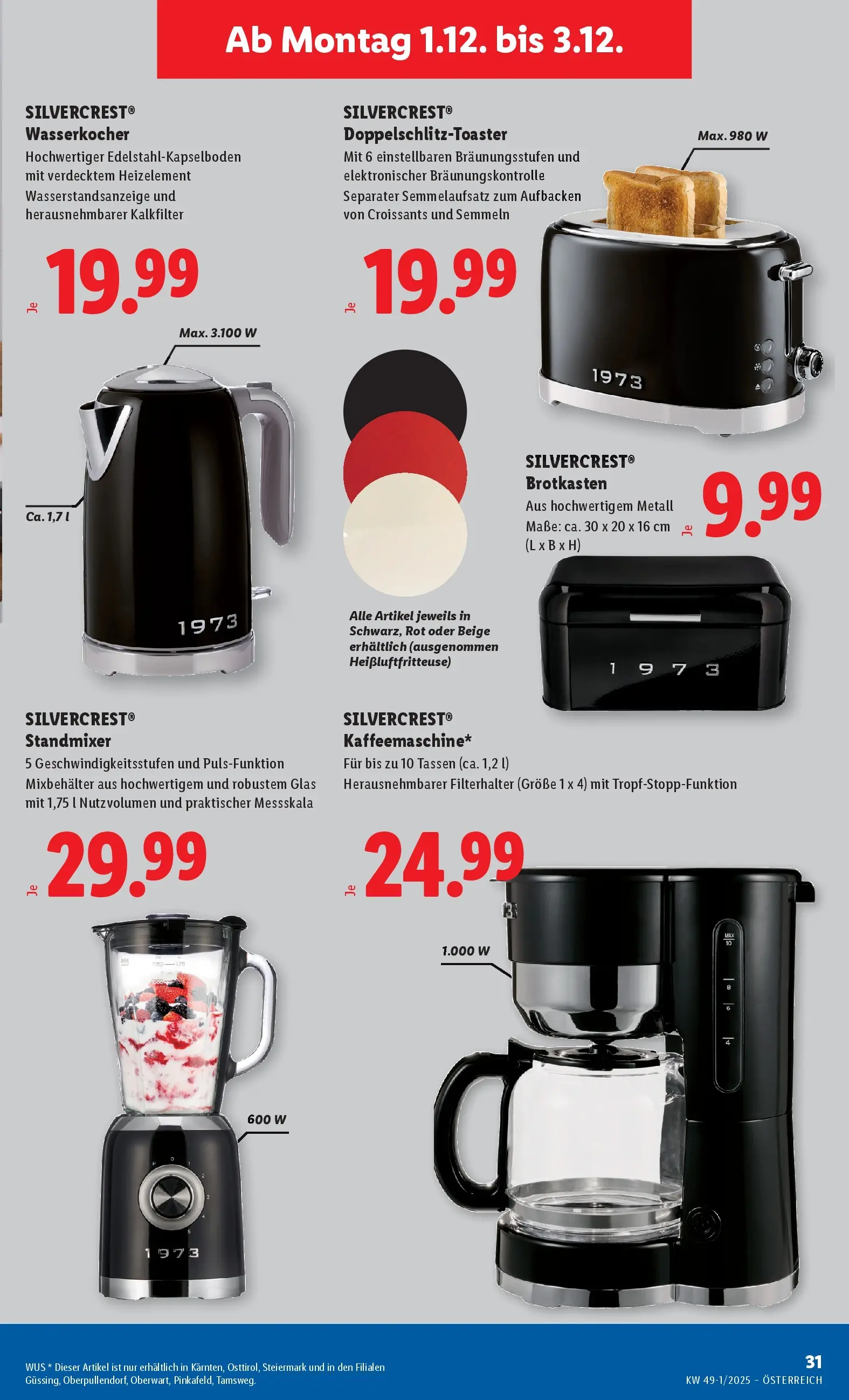 Lidl - Lidl: Flugblatt in deiner Nähe ab 26.11.2025 - Angebote ab donnerstag | Seite: 35 | Produkte: Wasserkocher