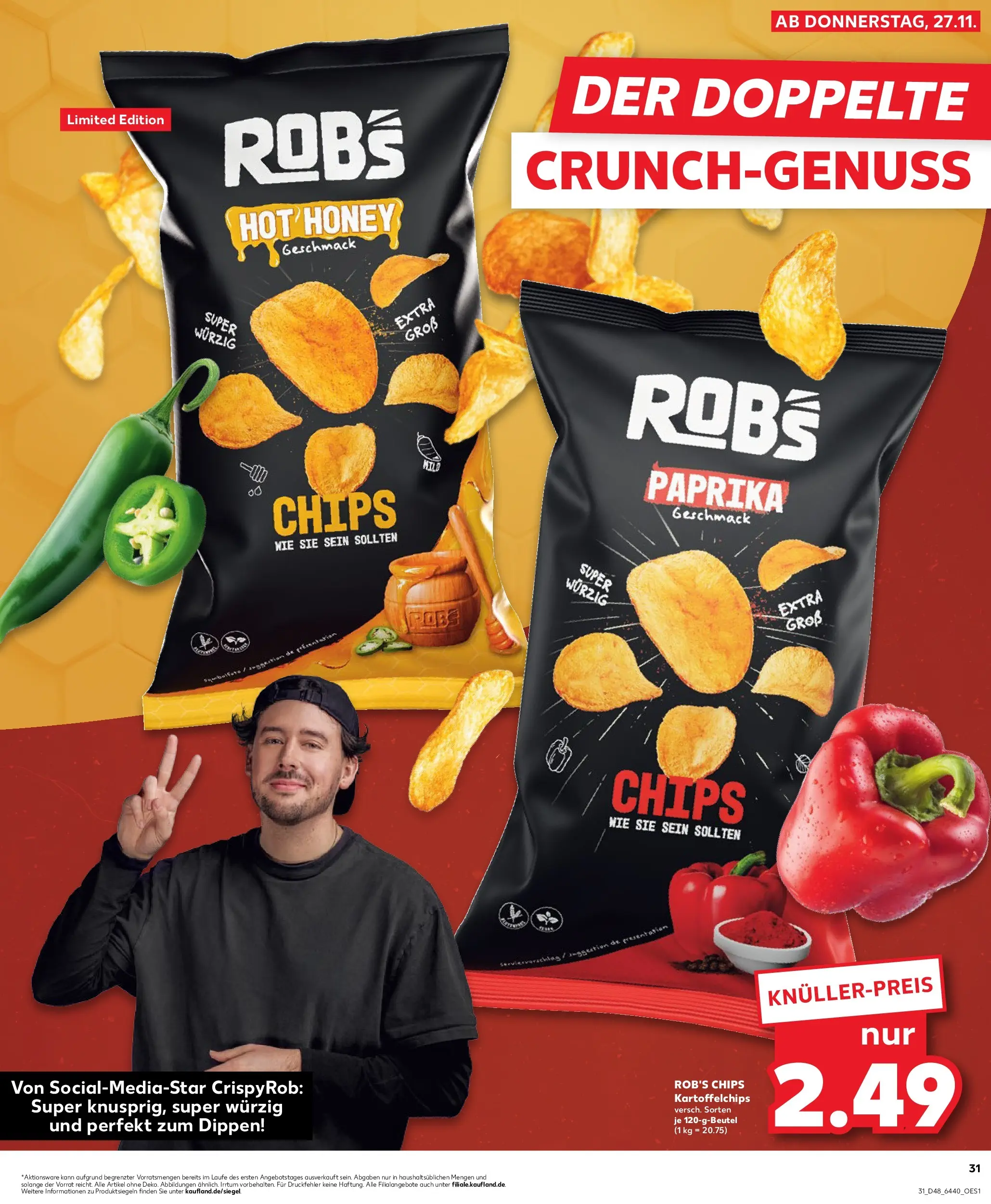 Prospekt Kaufland ab 27.11.2025 » Angebote Online zum Blättern | Seite: 31 | Produkte: Paprika, Chips